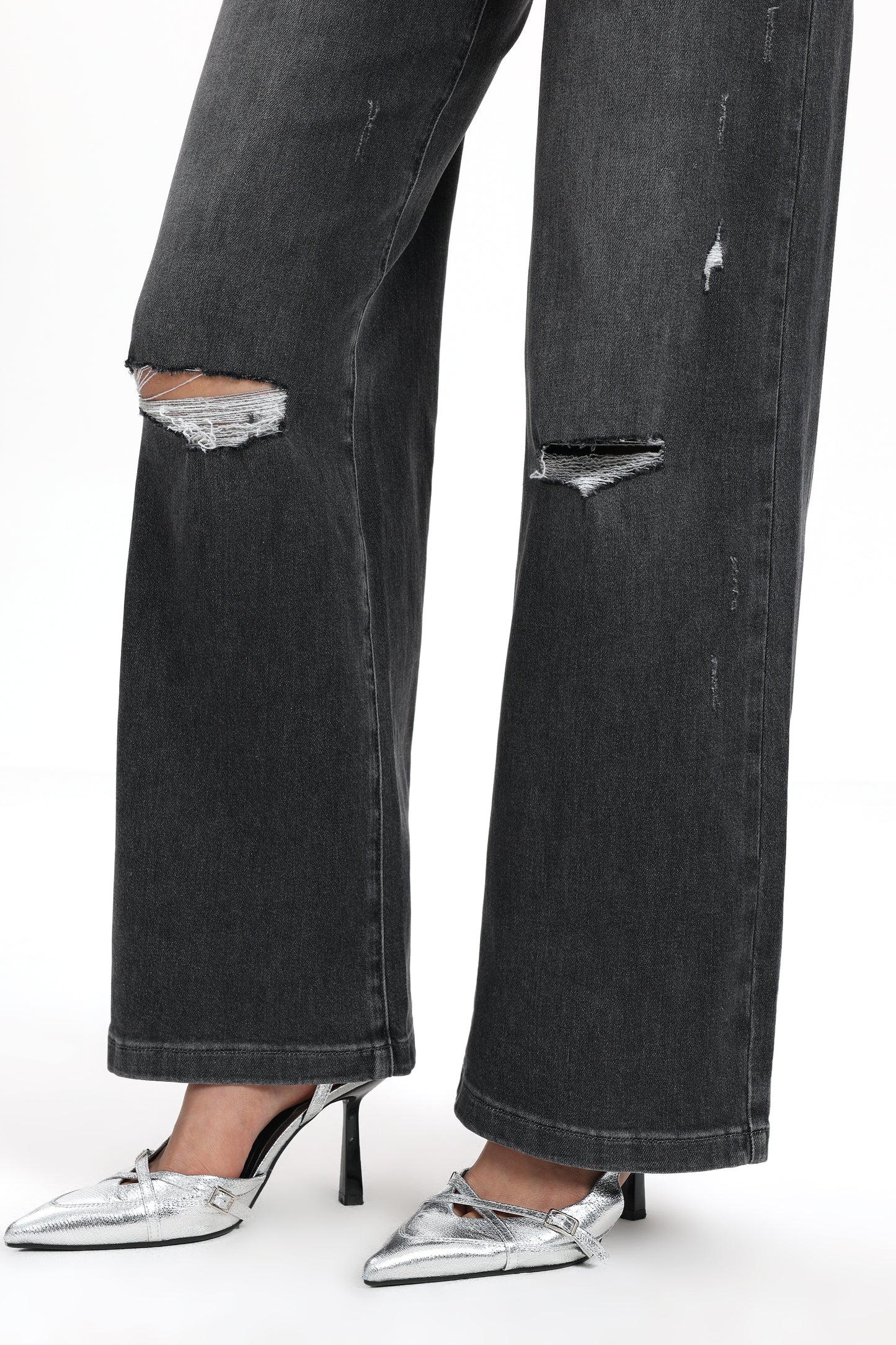 Mid Rise Wide Leg Denim Jeans OSW8084
