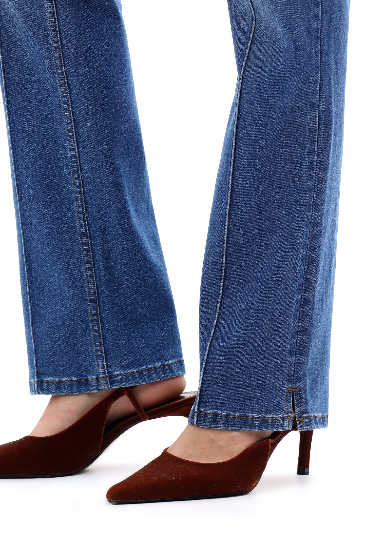 Mid Rise Bootcut Flare Leg Denim Jeans OSF1141EC