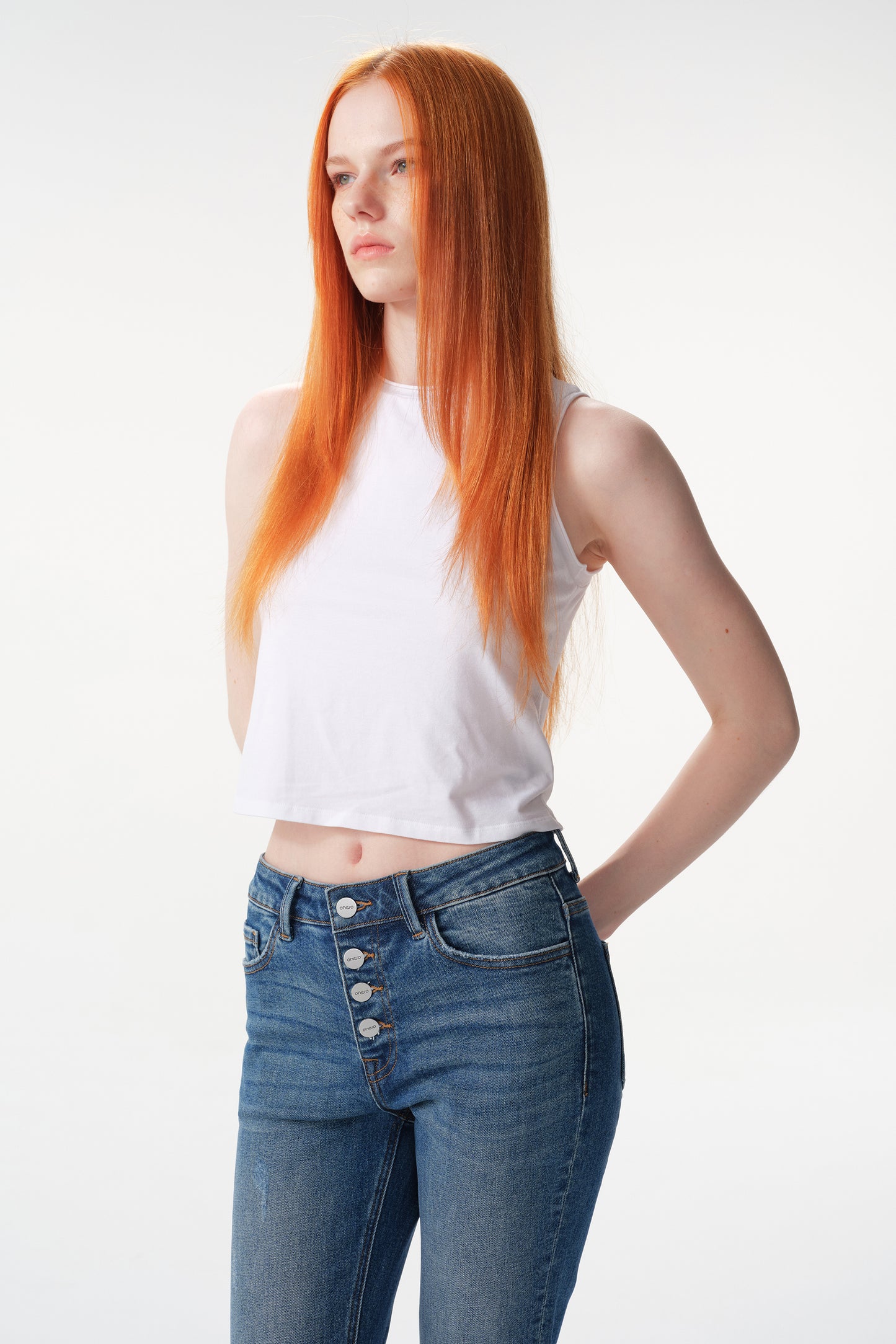 Mid Rise Straight Ankle Jeans ESFT630509