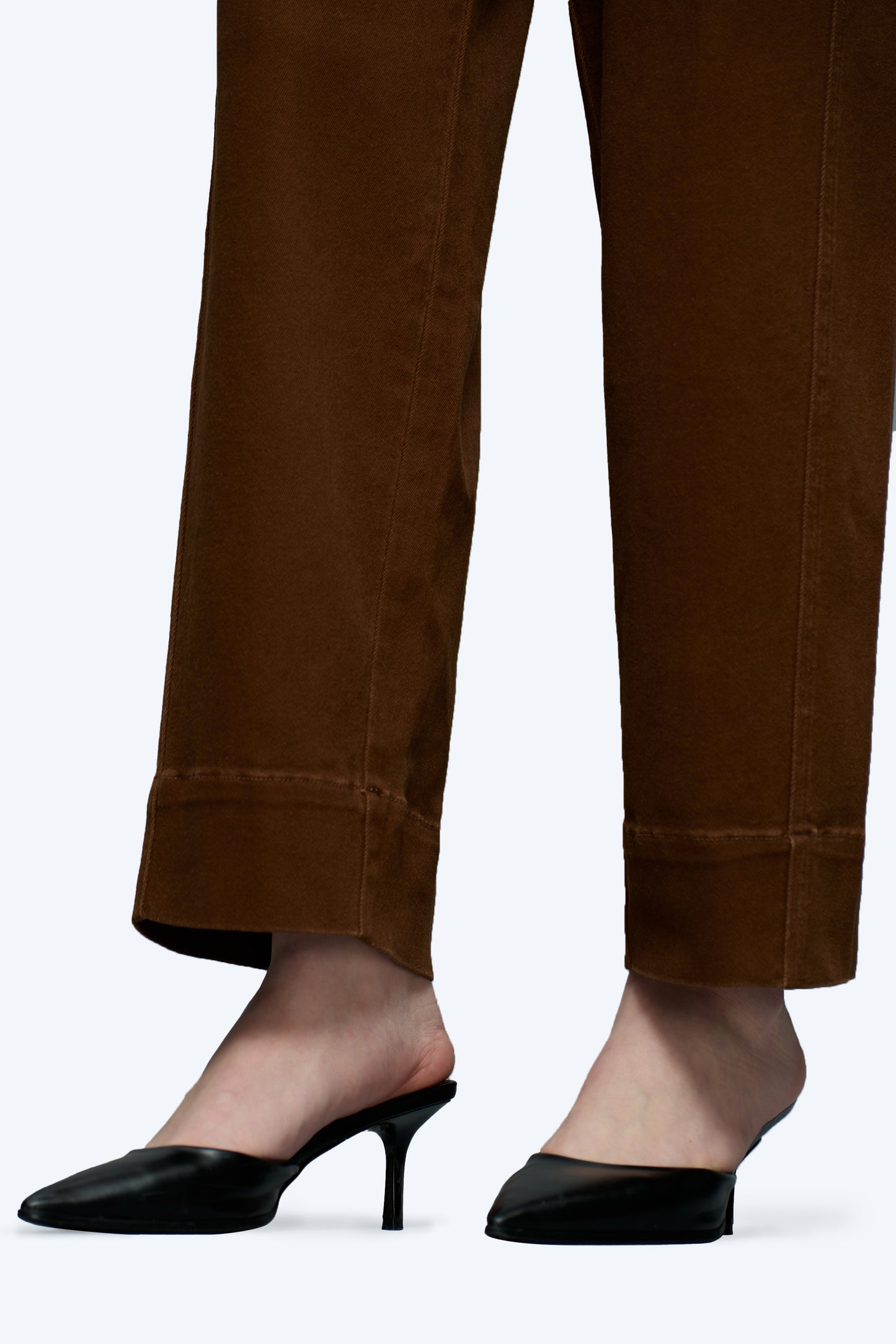 HIGH WAISTED BARREL LOOSE FIT PANTS WITH SIDE POCKET OSOX006 BROWN