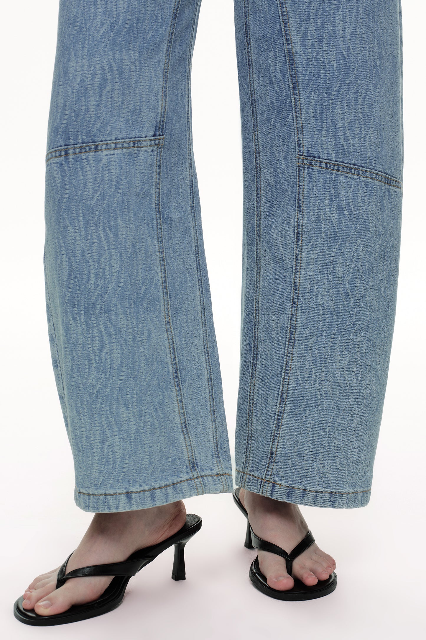 Baggy Relaxed High Rise Barrel Ankle Jeans OSOX014
