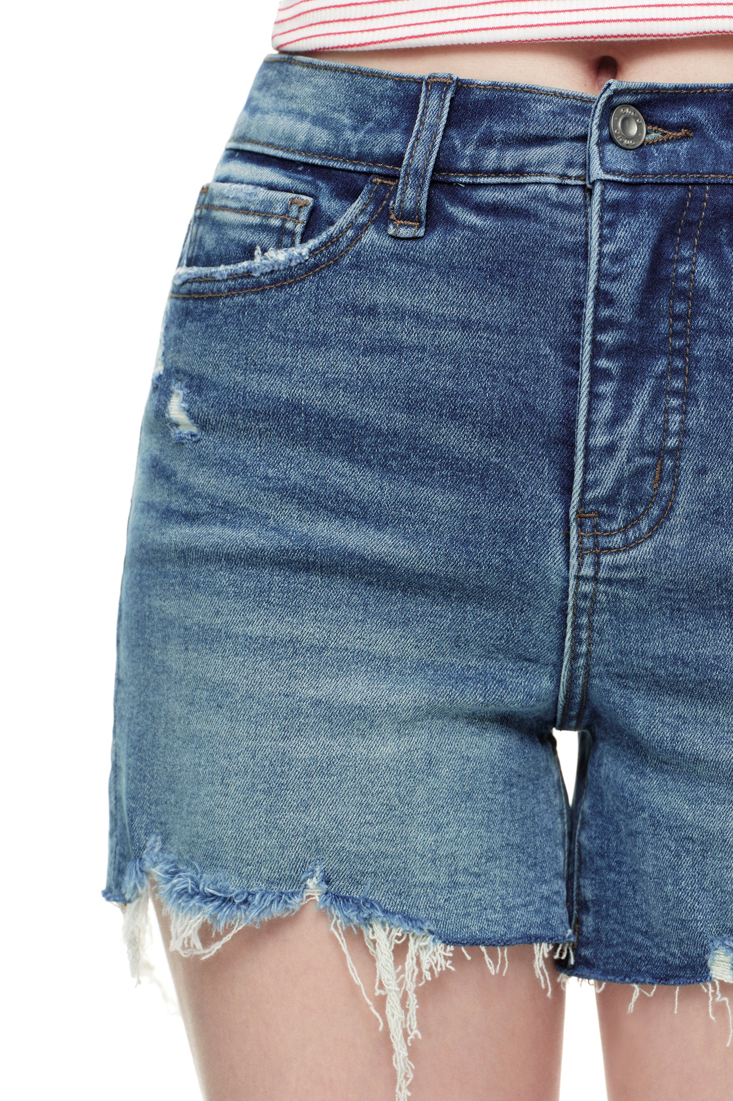 High Rise Denim Shorts OSH6013