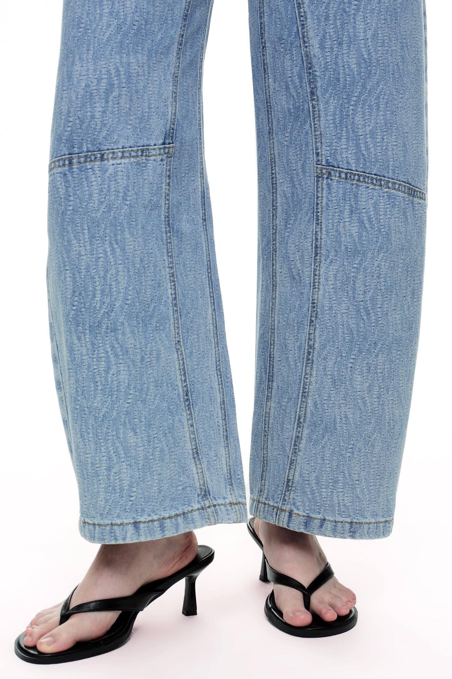 Baggy Relaxed High Rise Barrel Ankle Jeans OSOX014