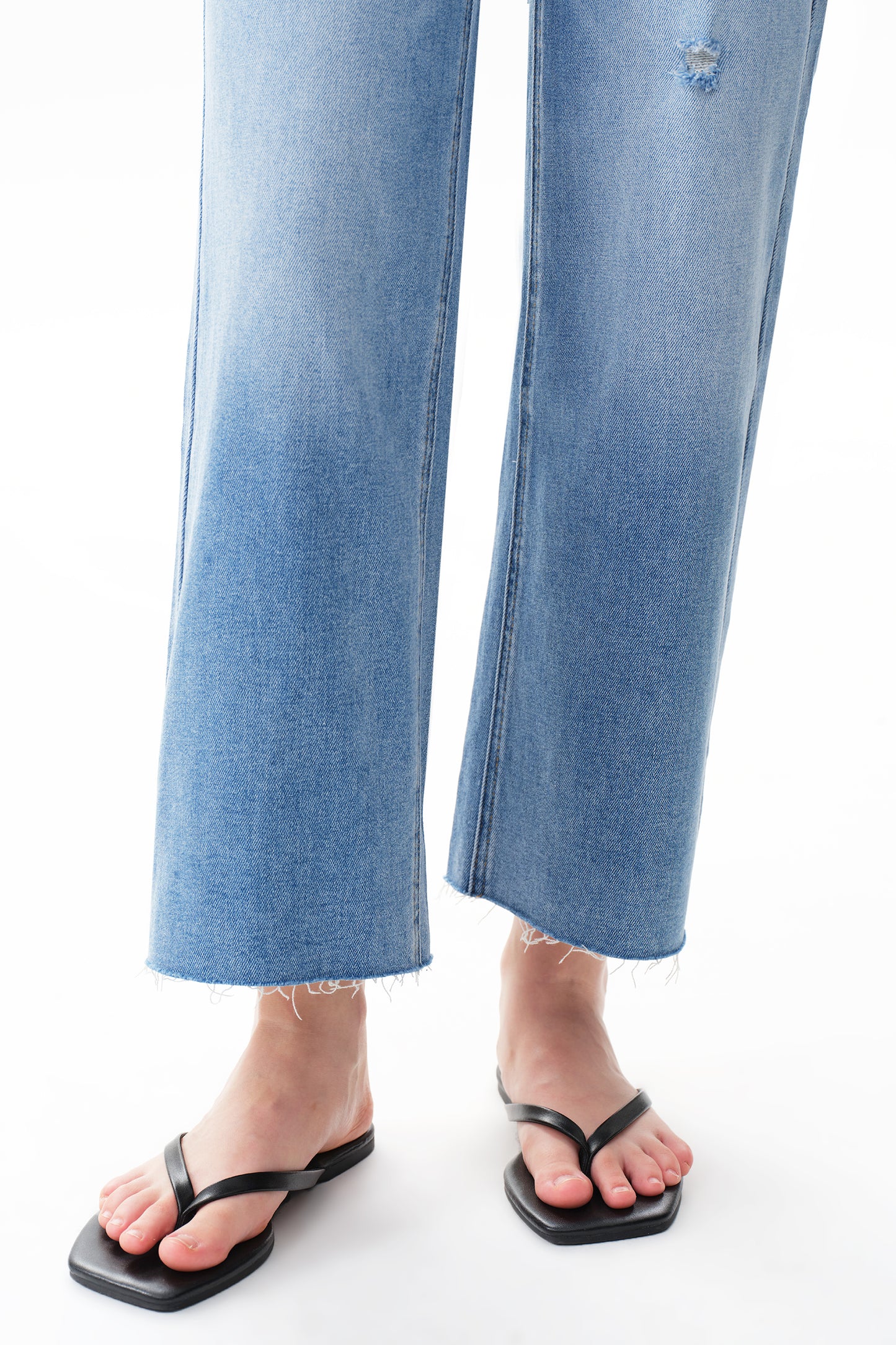 High Rise Ankle Straight Leg Jeans OST5032EC