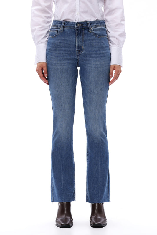Mid Rise Bootcut Ankle Denim Jeans OSF1138