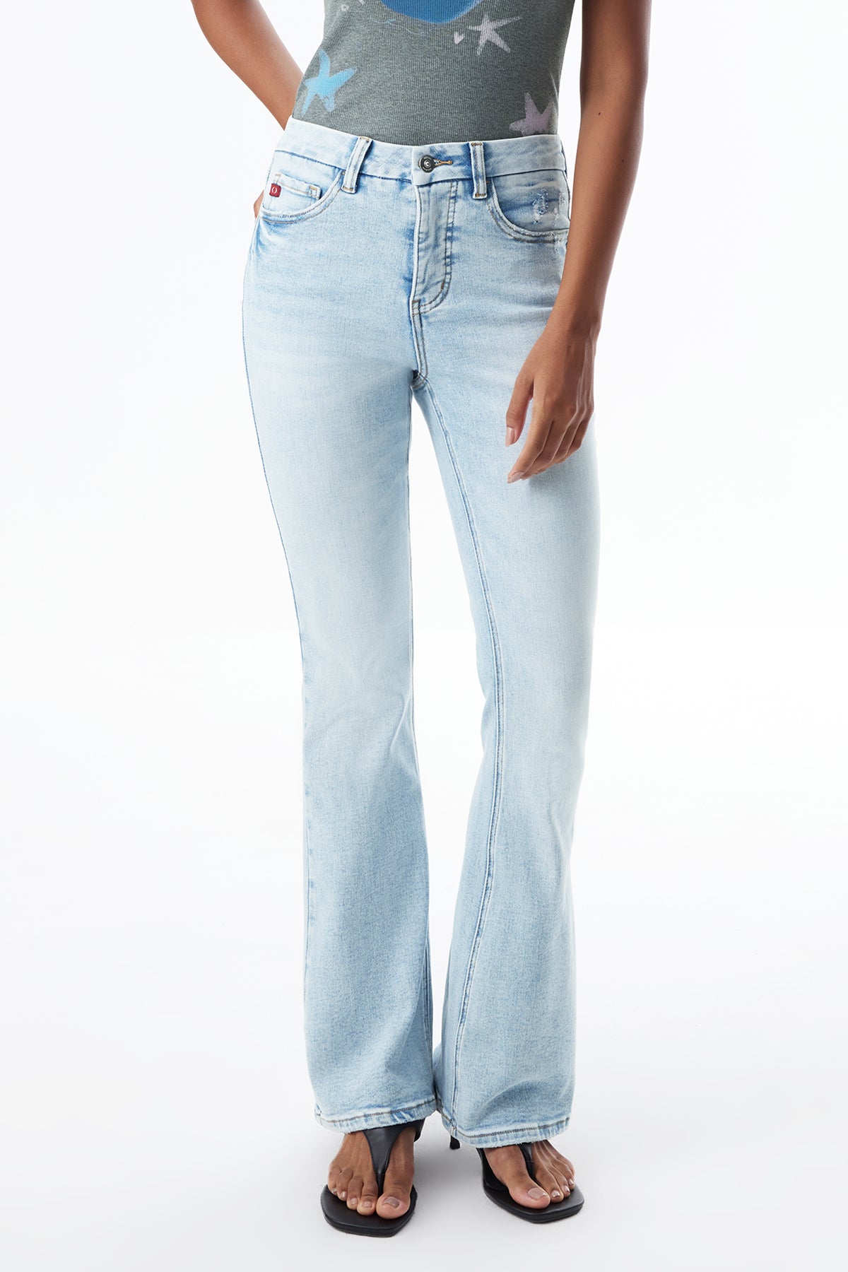 Plus Size High Rise Bootcut Full Jeans ESFF620101-P