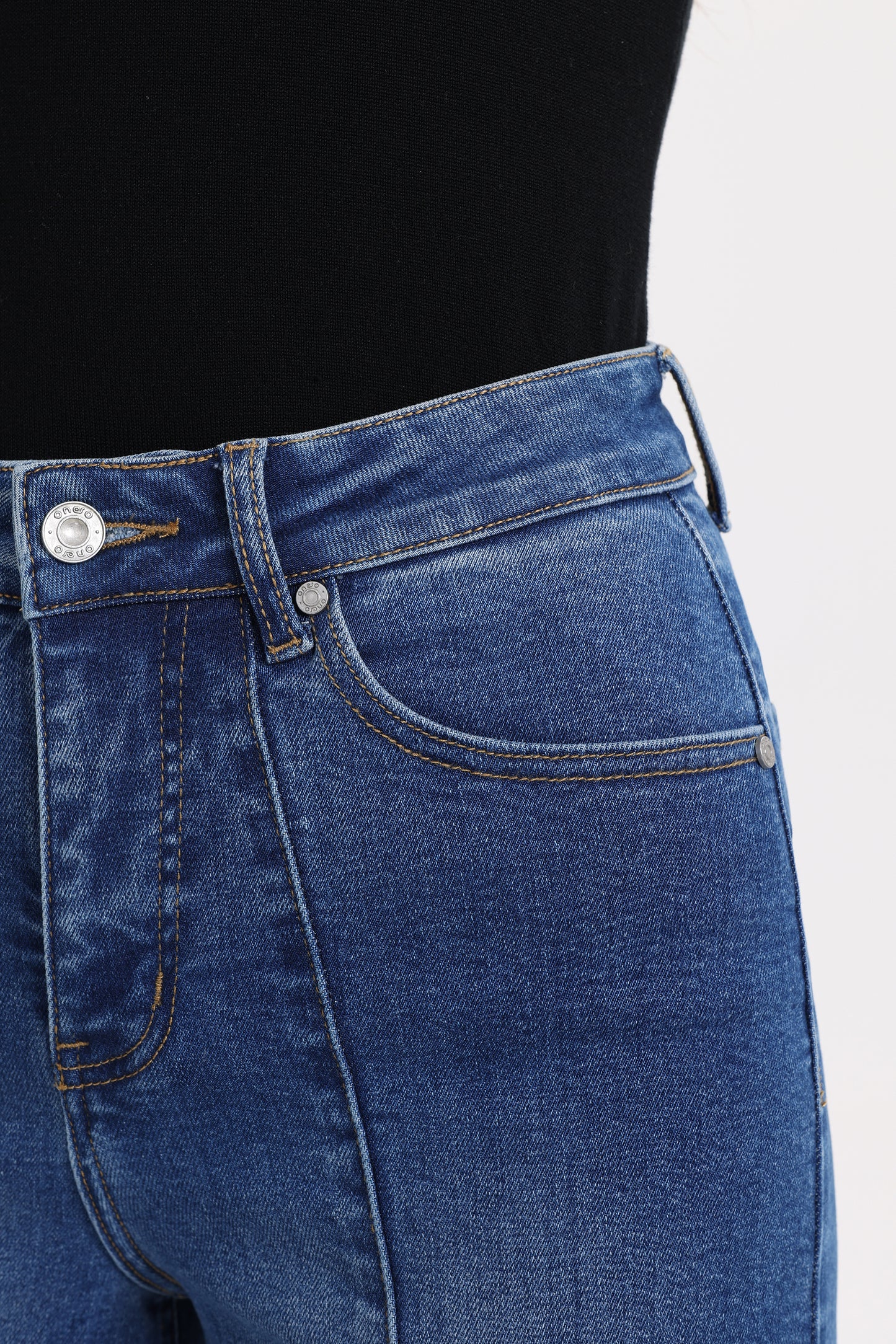 Flattering High Rise Wide Leg Denim Jeans OSW8032EC