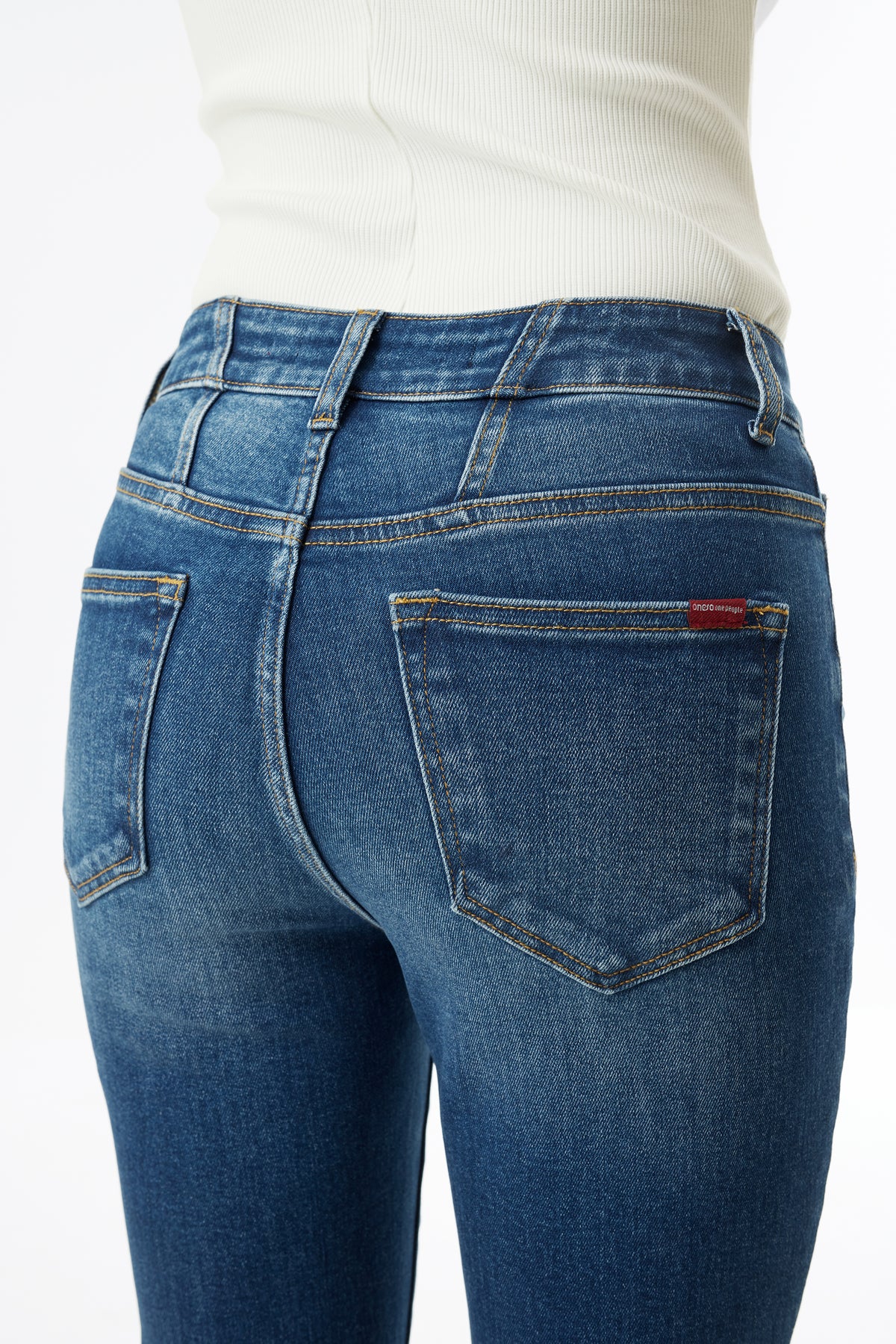 Plus Size High Rise Bootcut Full Jeans ESFF640111-P
