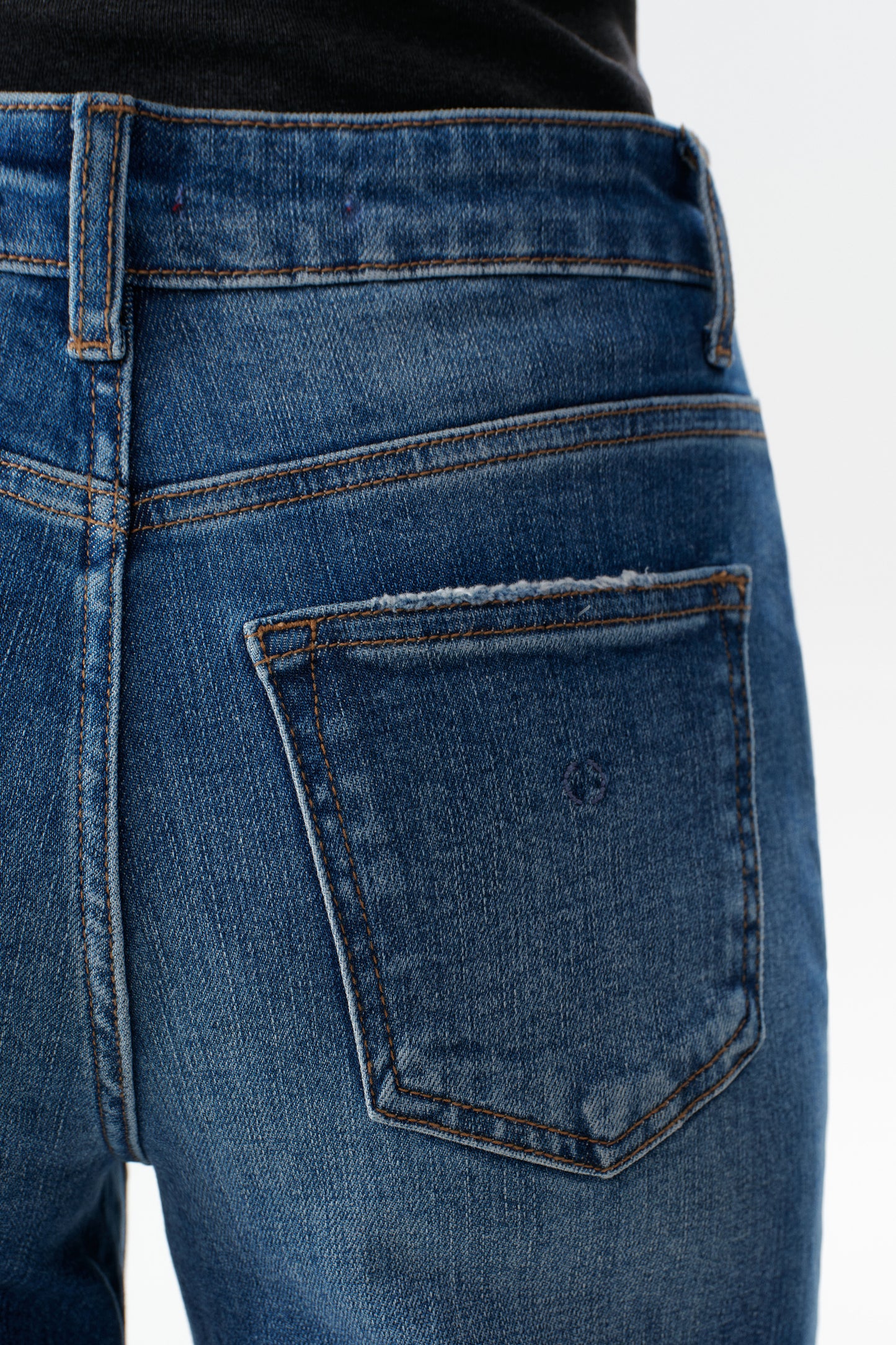 Mid High Rise Cuffed Flared Wide Leg Ankle Jeans ESFW620803