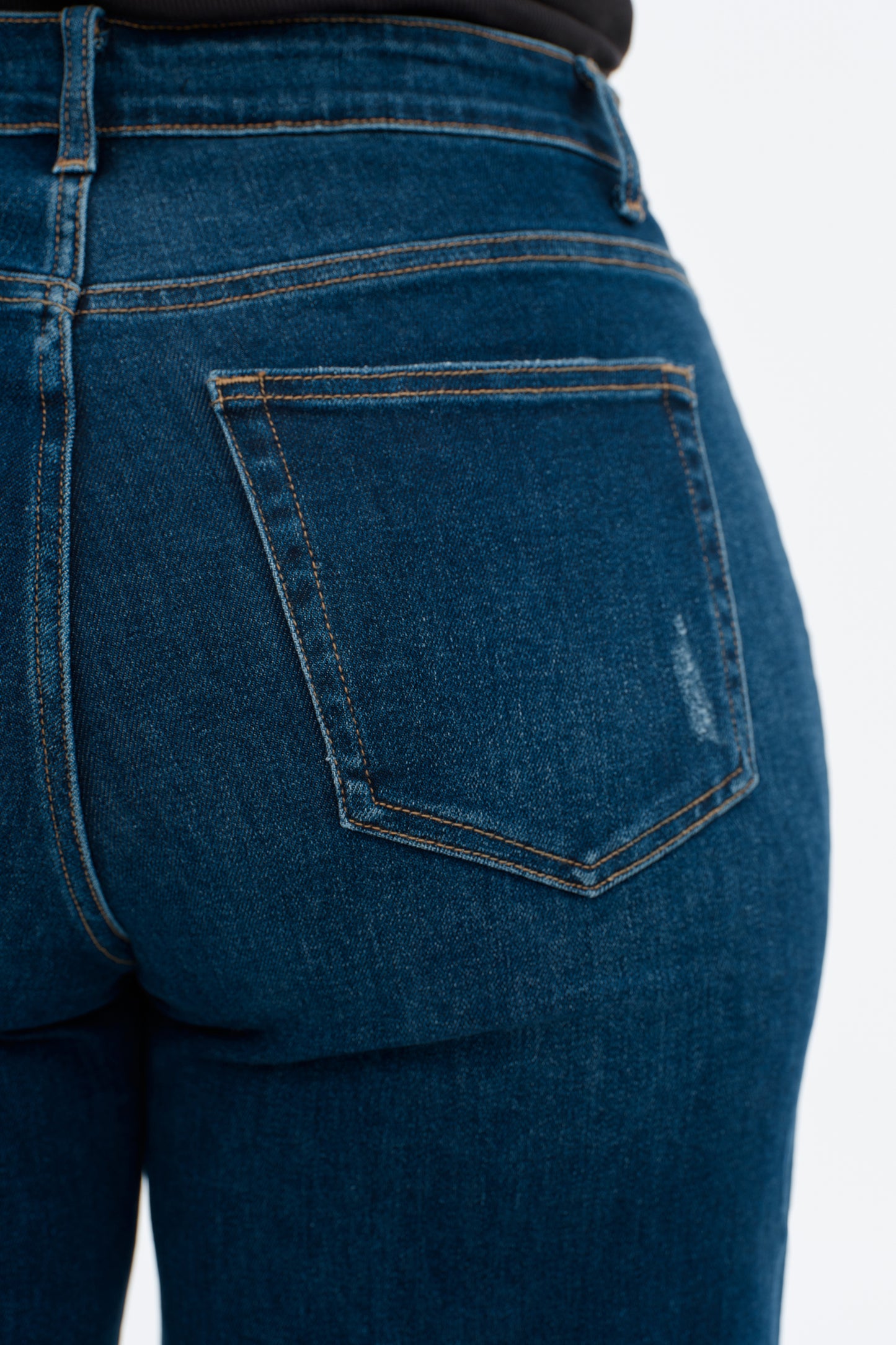 Plus Size Stretchy Mid Rise Wide Leg Denim Jeans OSW8001-P
