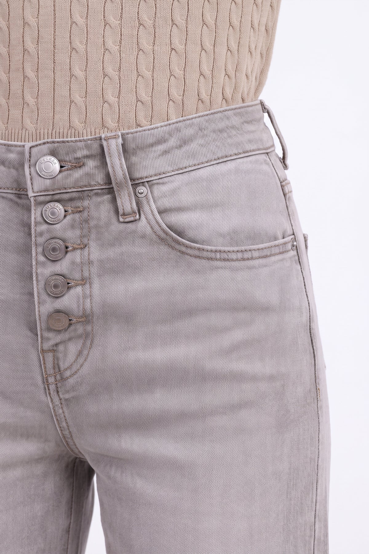 MID HIGH RISE SUPER FLARED WIDE LEG ANKLE JEANS ESFW620804