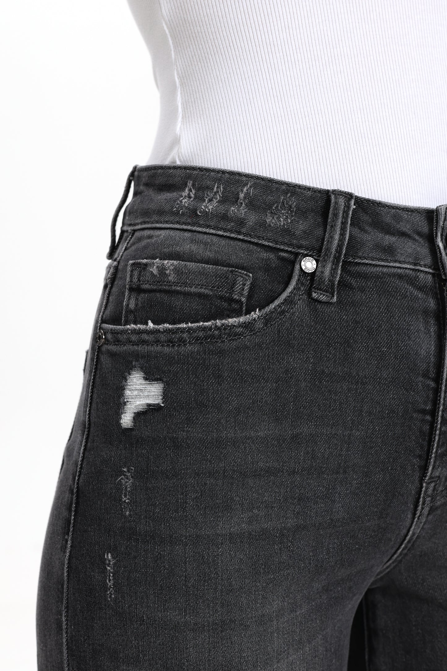 Mid Rise Wide Leg Denim Jeans OSW8084