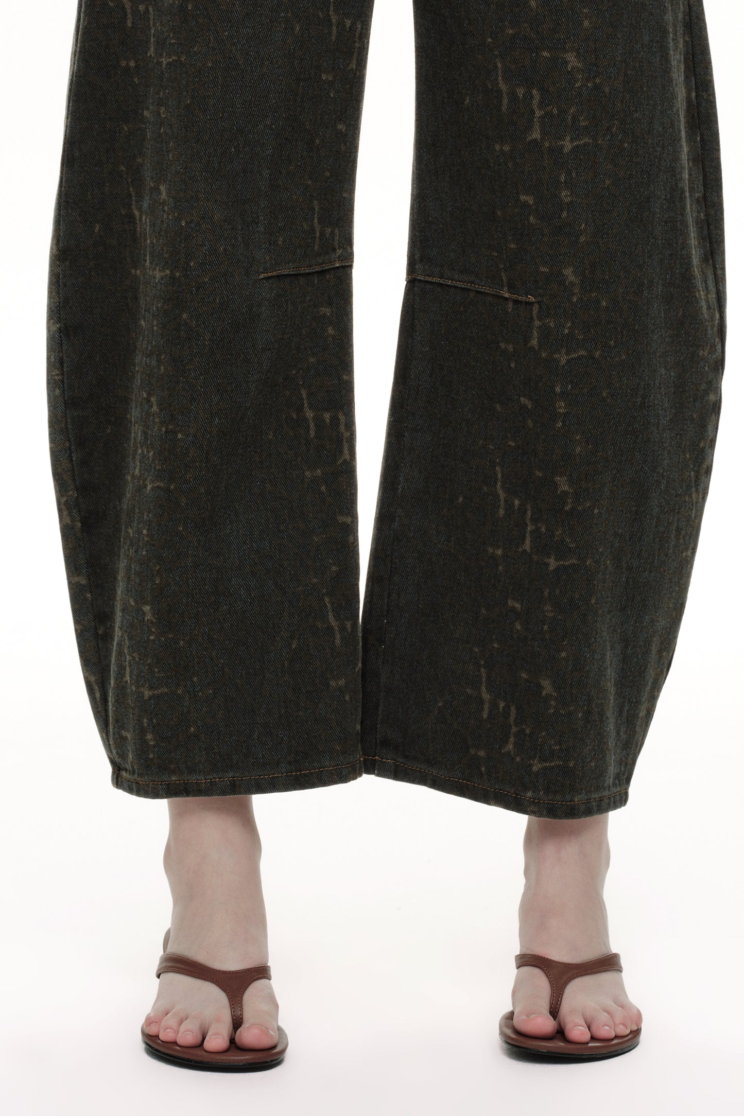 Baggy Bohemia Mid Rise Barrel Print Pants OSOX011