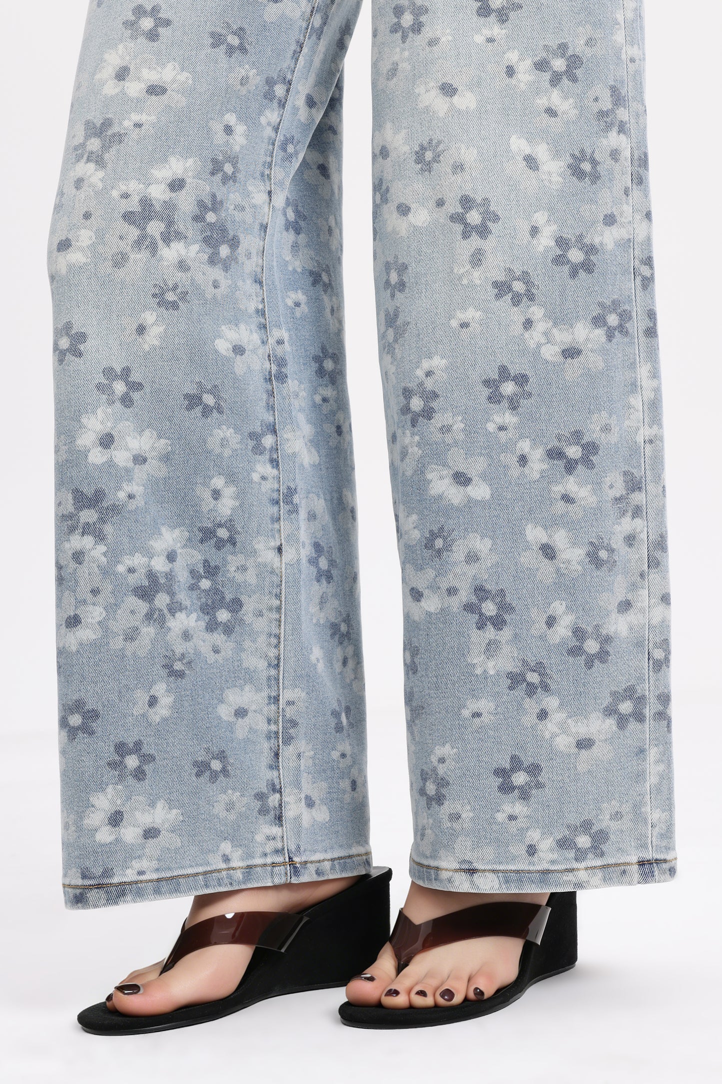 High Rise Baggy Wide Leg Denim Jeans OSW8071