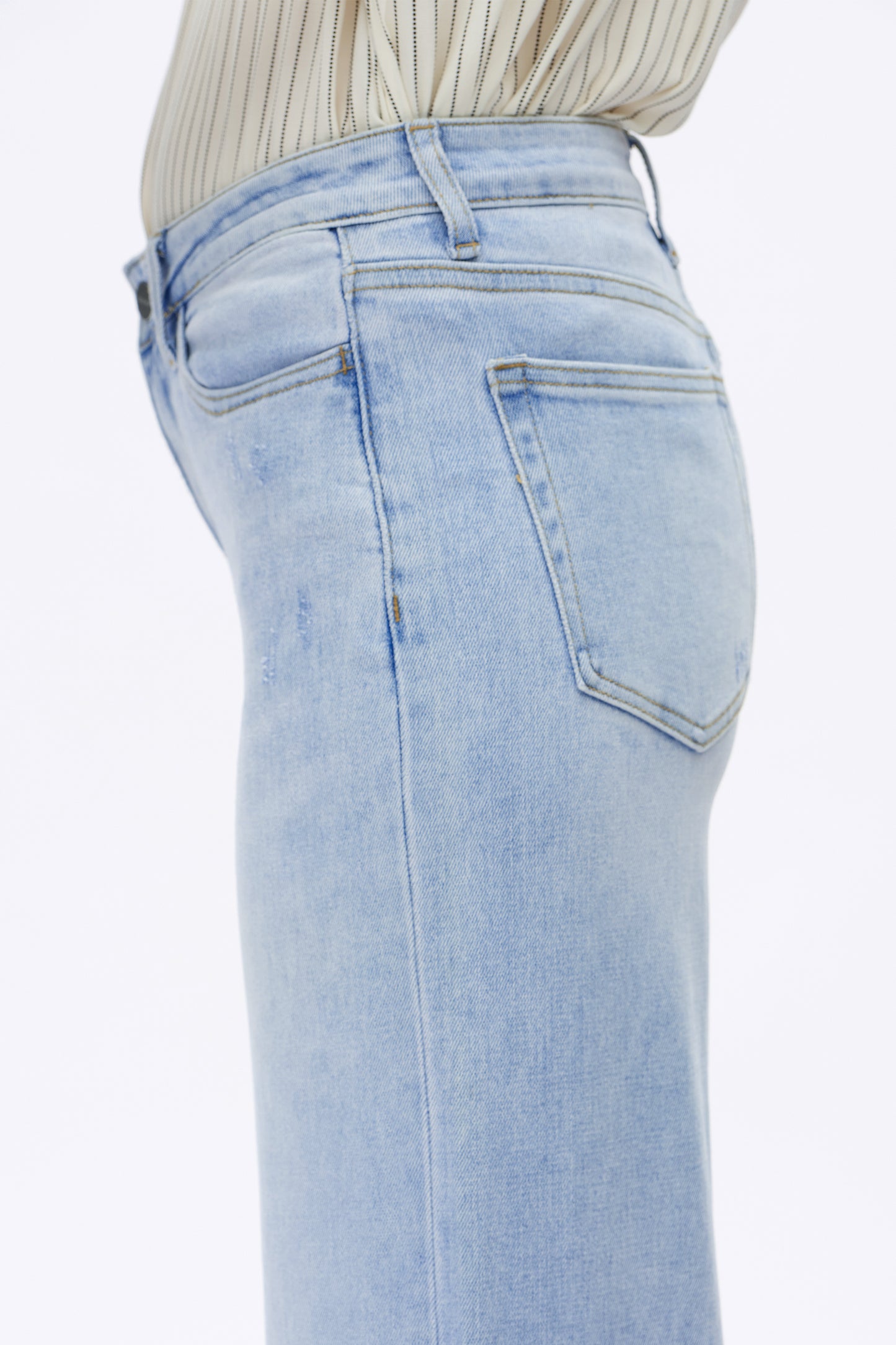 MID RISE BAGGY BBL WIDE LEG DENIM JEANS OSW8001