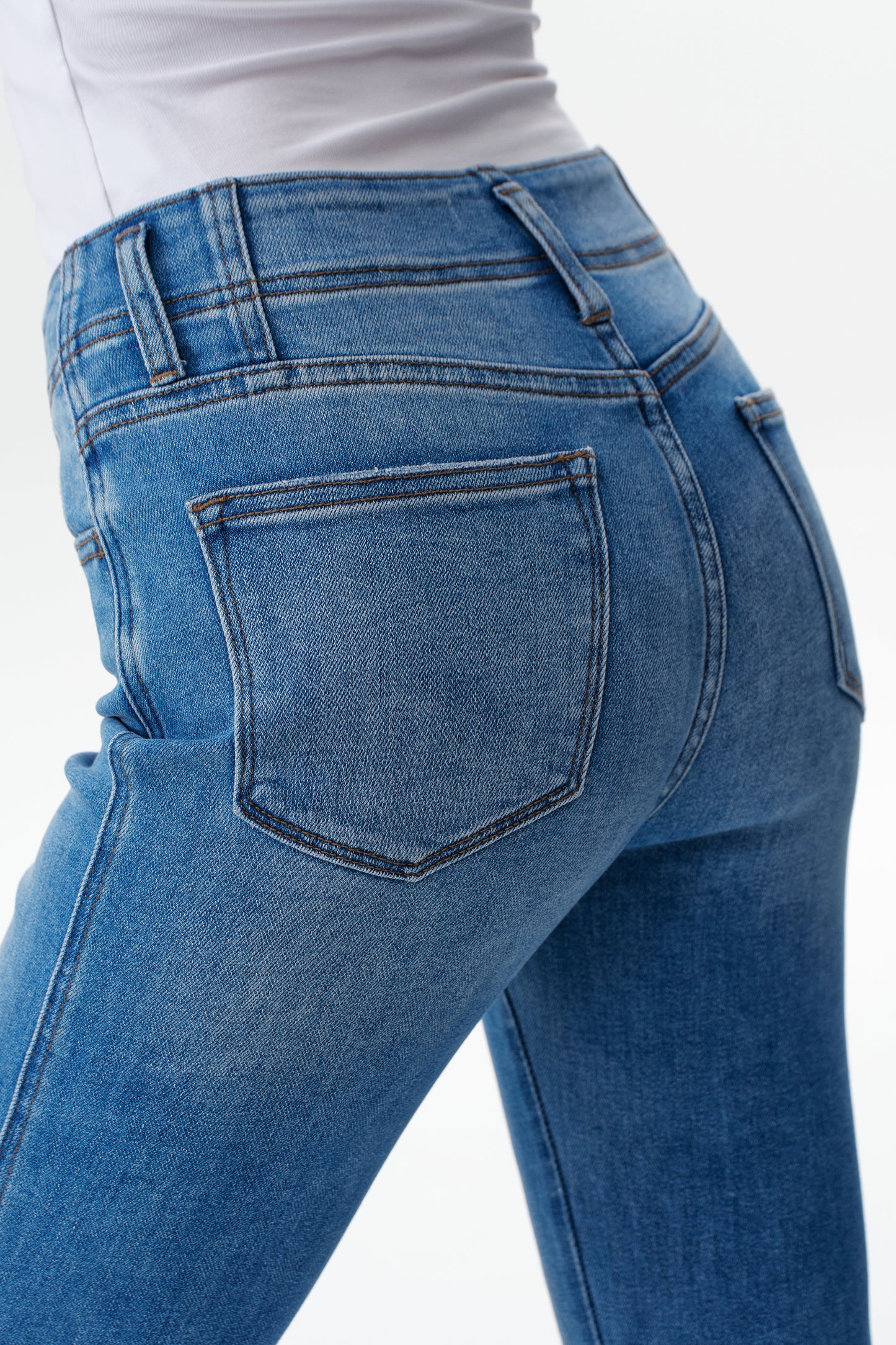 High Rise Bootcut Denim Jeans OSF1147EC