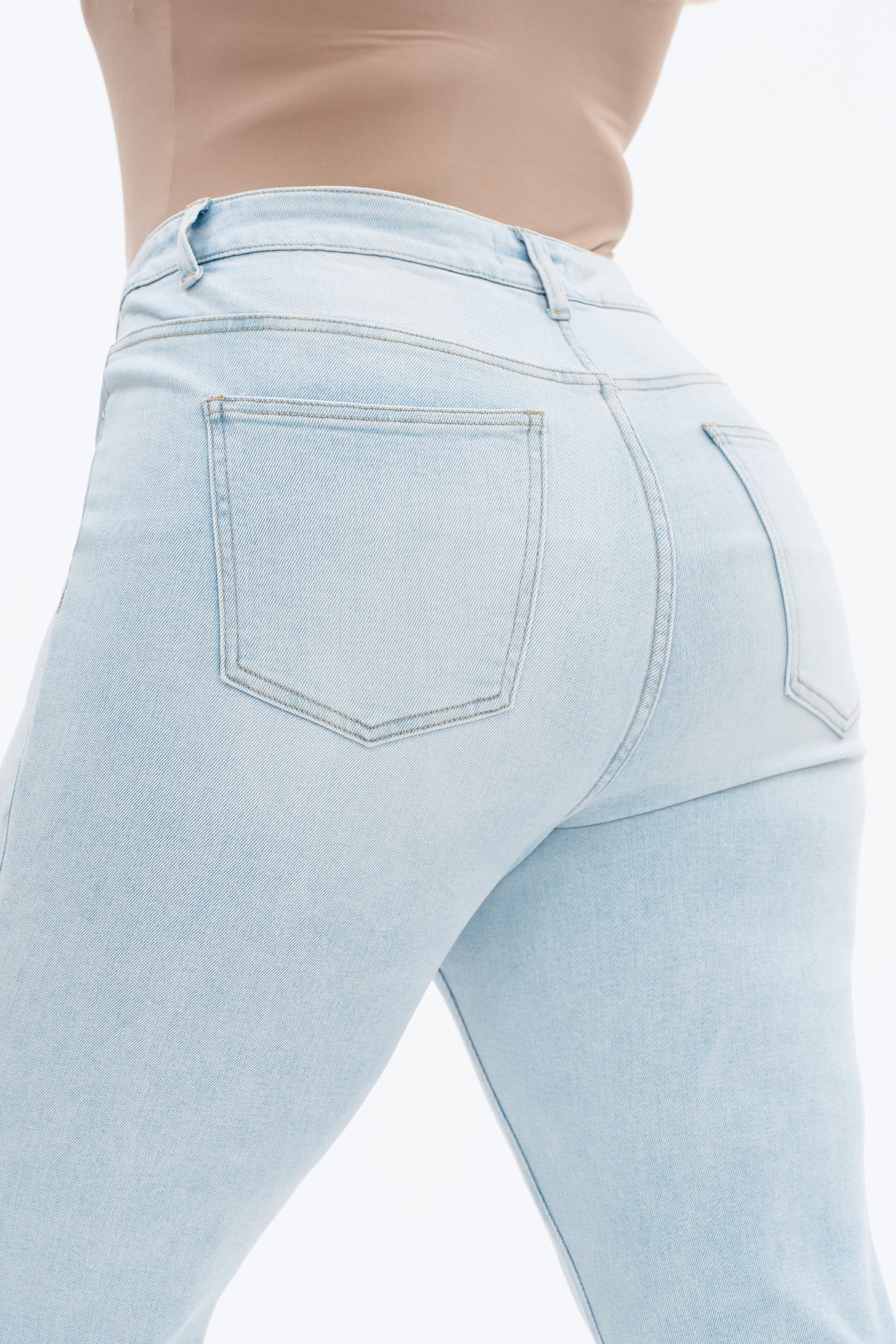 Plus Size High Rise Bootcut Denim Jeans OSF1149-P