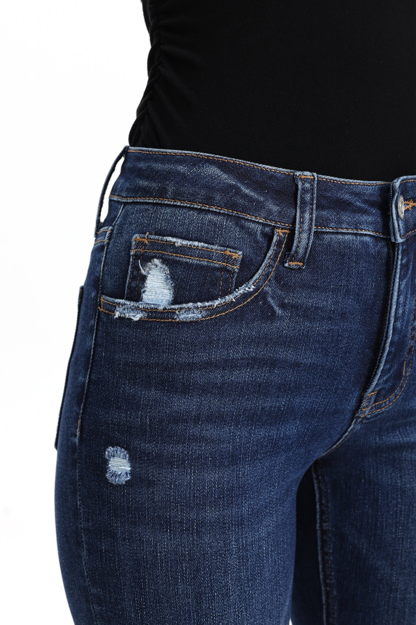 Mid Rise Straight Denim Jeans OSTM5001EC