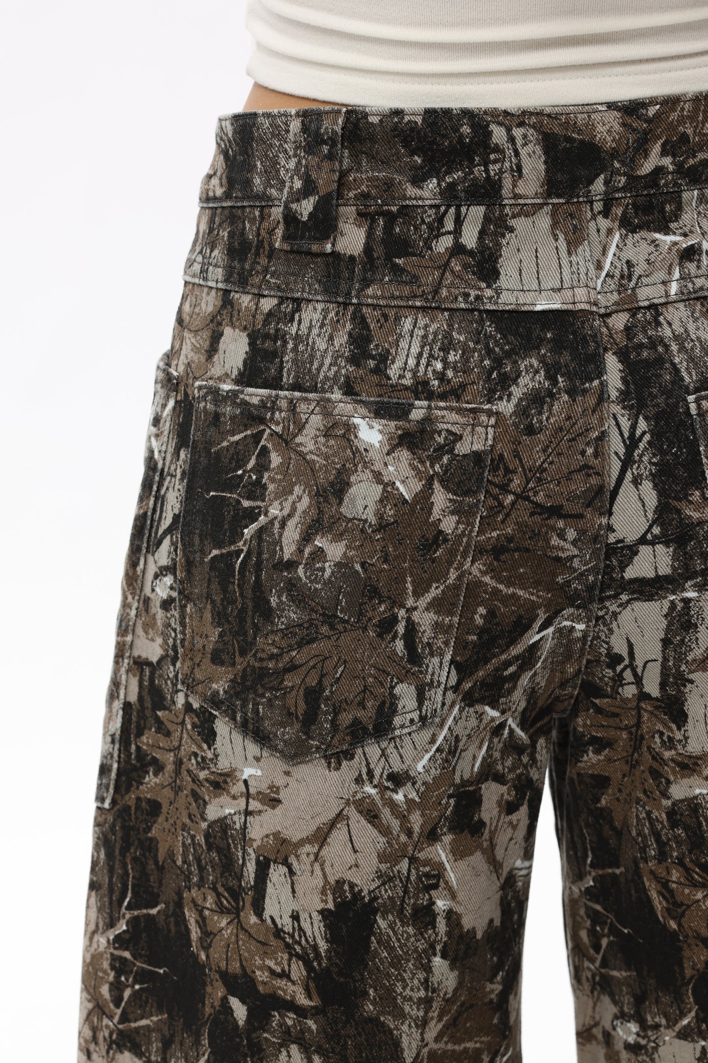 Baggy Bohemia Mid Rise Barrel Print Pants OSOX011