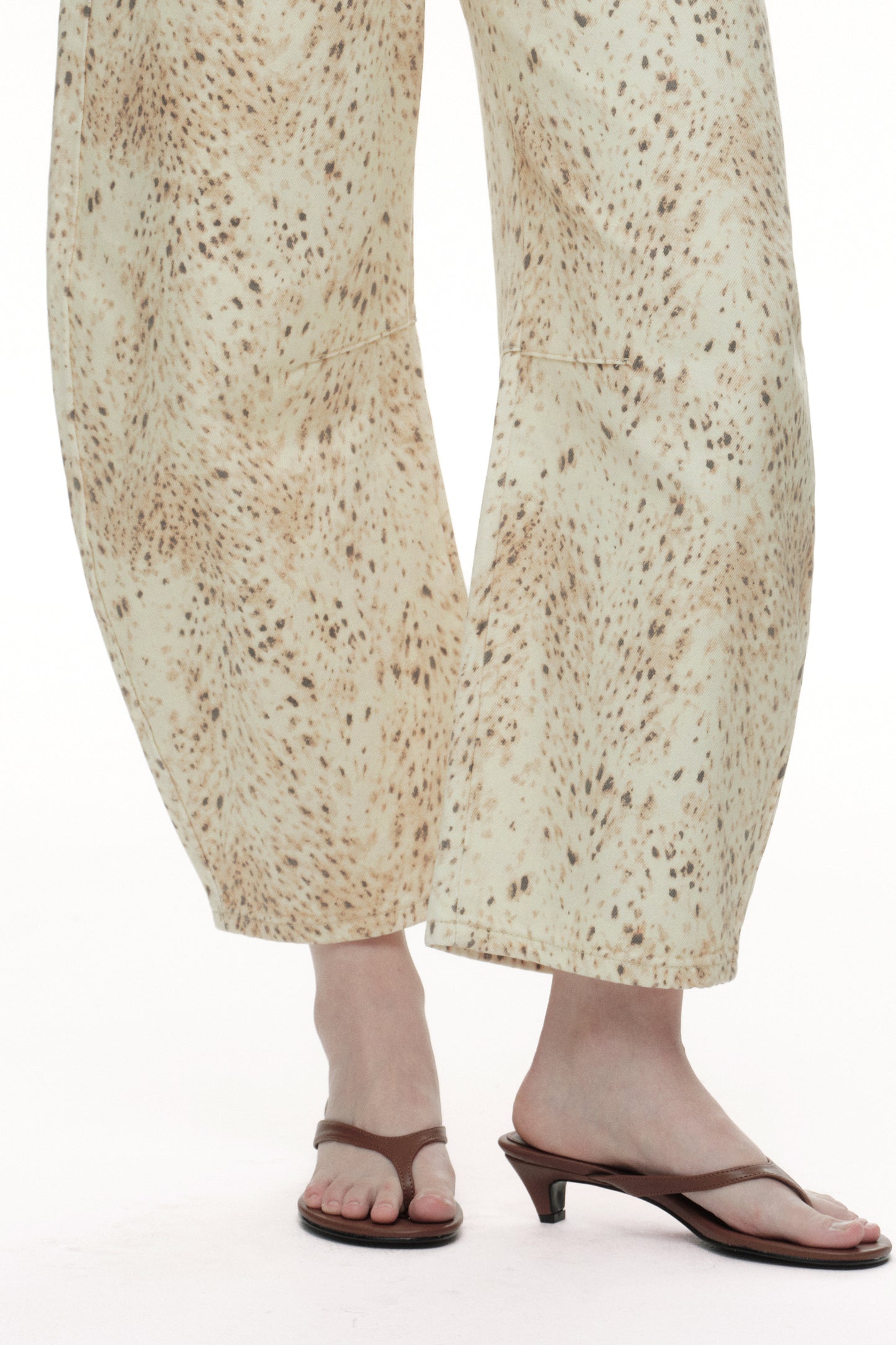 Baggy Bohemia Mid Rise Barrel Print Pants OSOX011