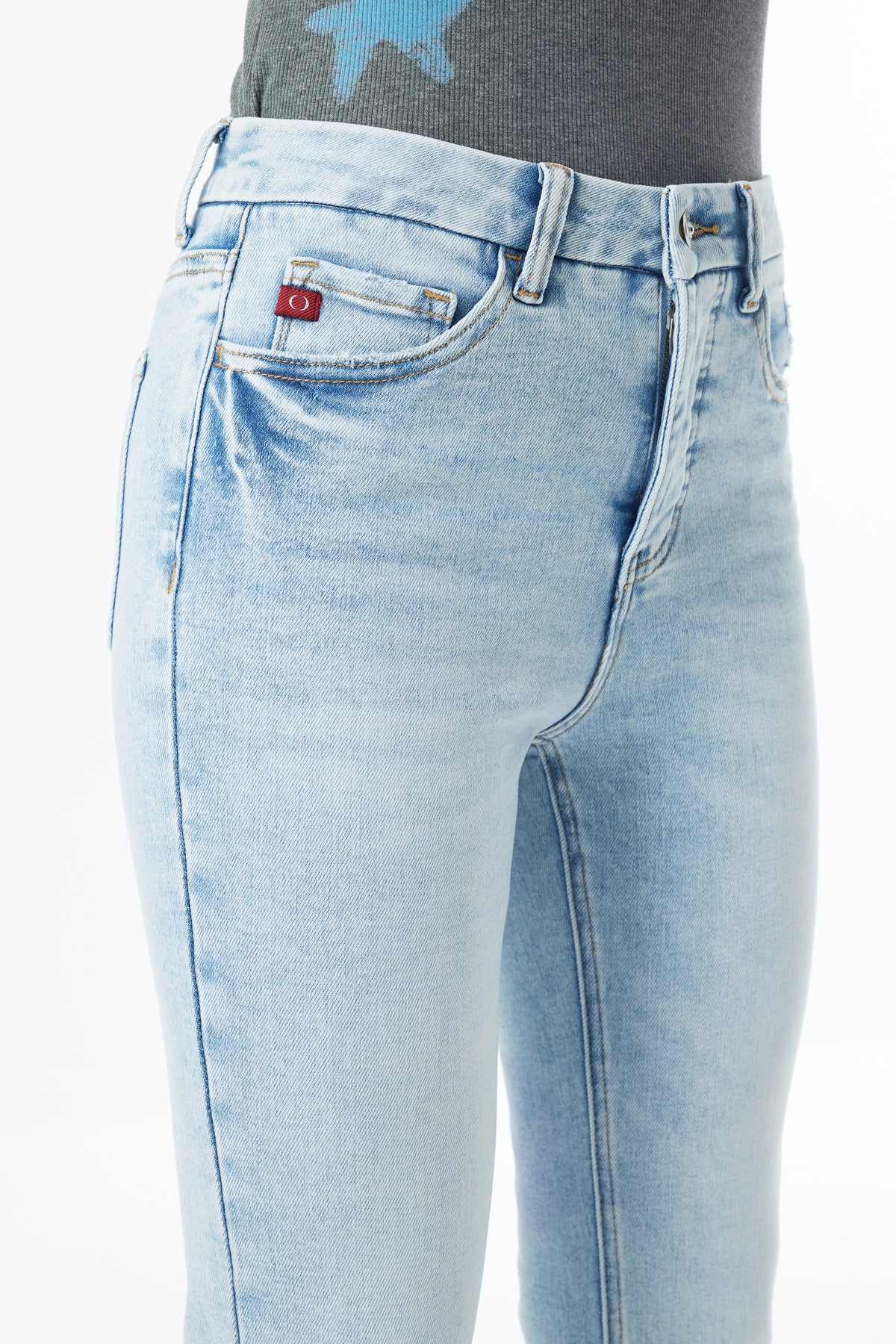Plus Size High Rise Bootcut Full Jeans ESFF620101-P
