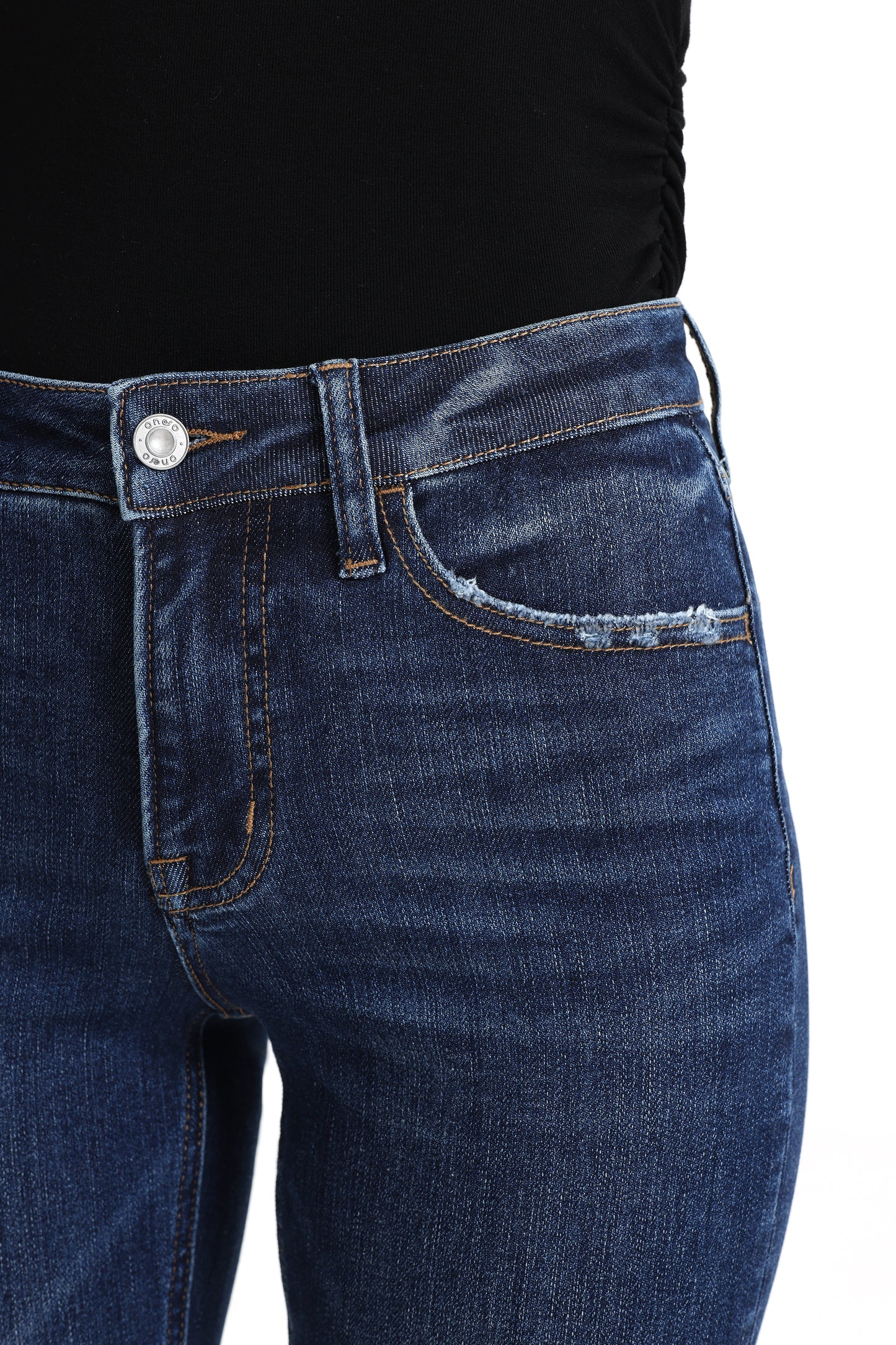 Mid Rise Straight Denim Jeans OSTM5001EC