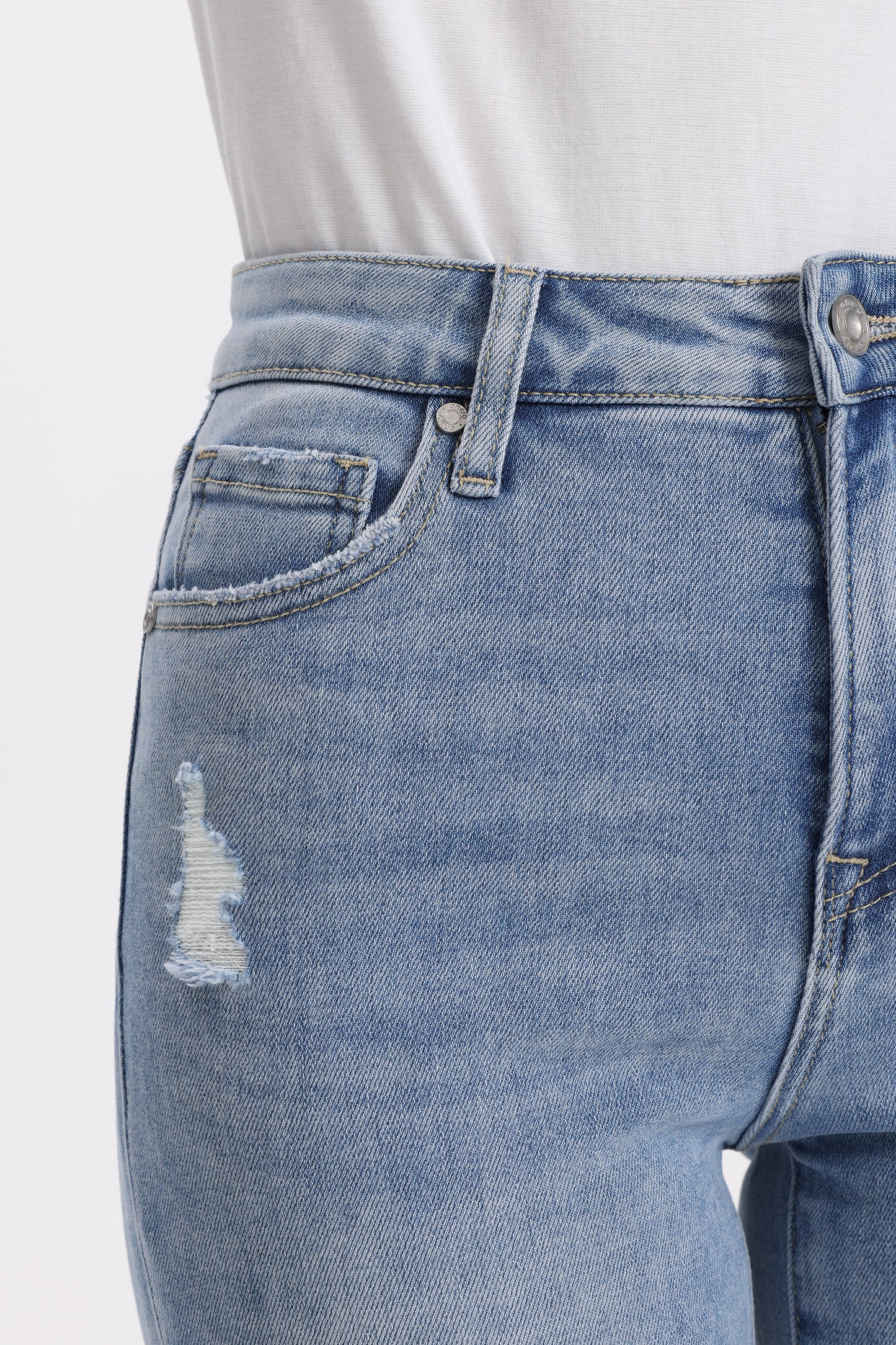 High Rise Ankle Straight Leg Jeans OST5032EC