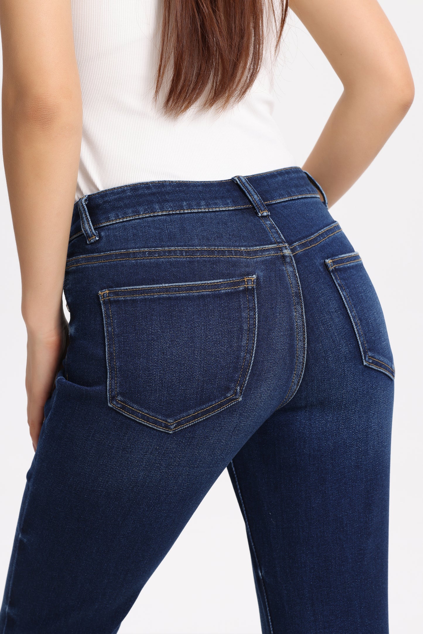 Flattering High Rise Flare Denim Jeans OSF1148EC