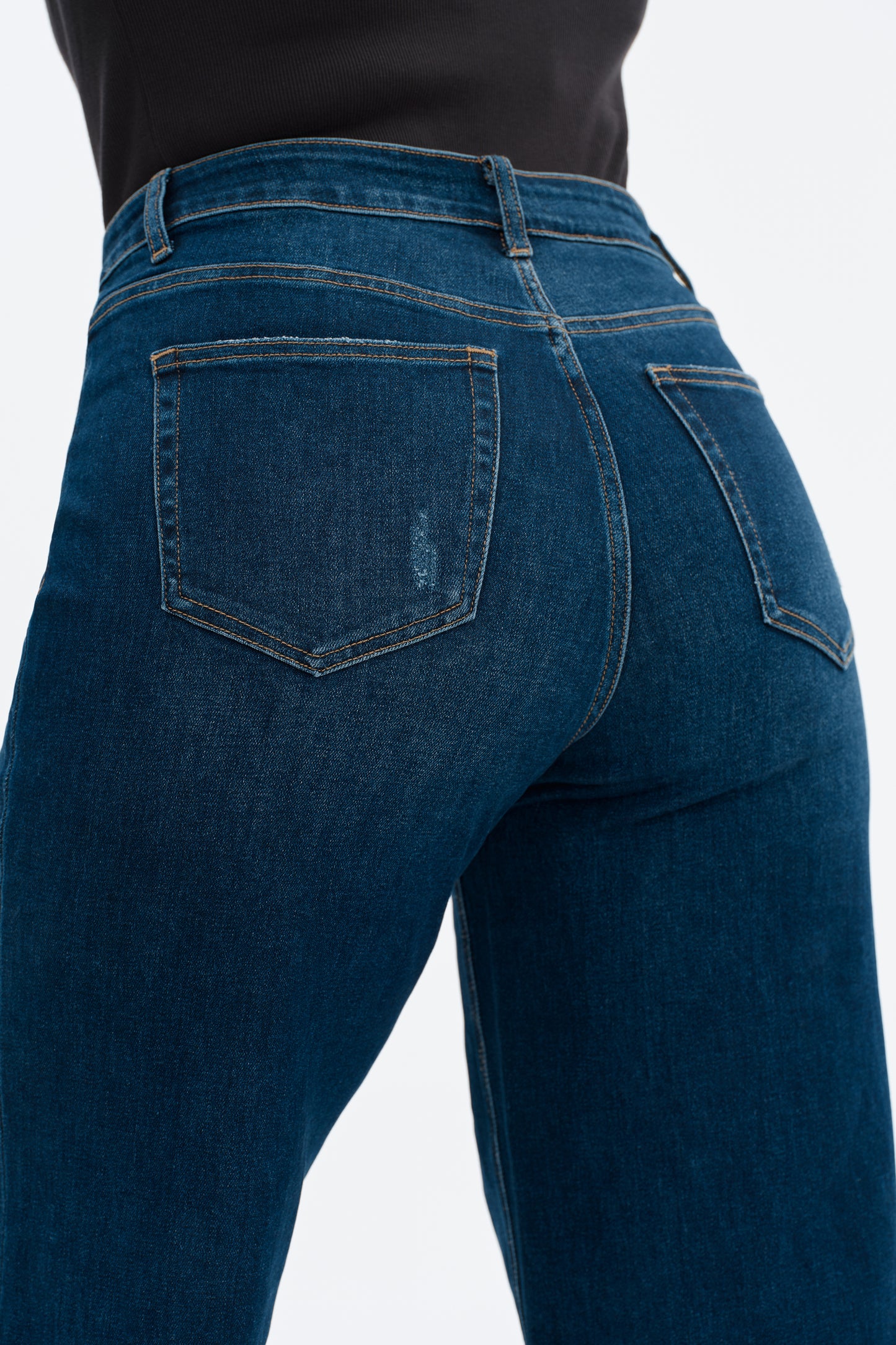 Plus Size Stretchy Mid Rise Wide Leg Denim Jeans OSW8001-P