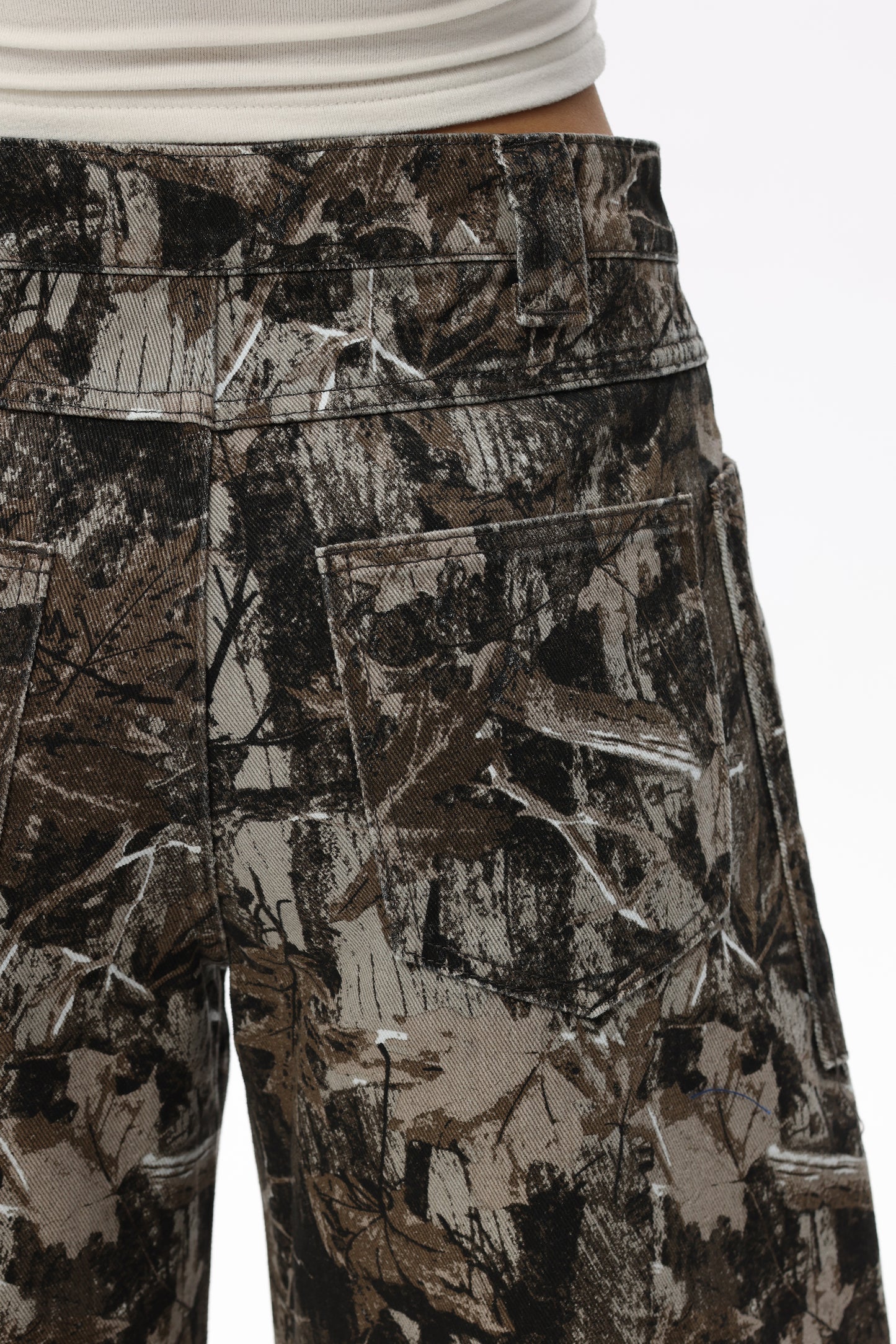 Baggy Bohemia Mid Rise Barrel Print Pants OSOX011