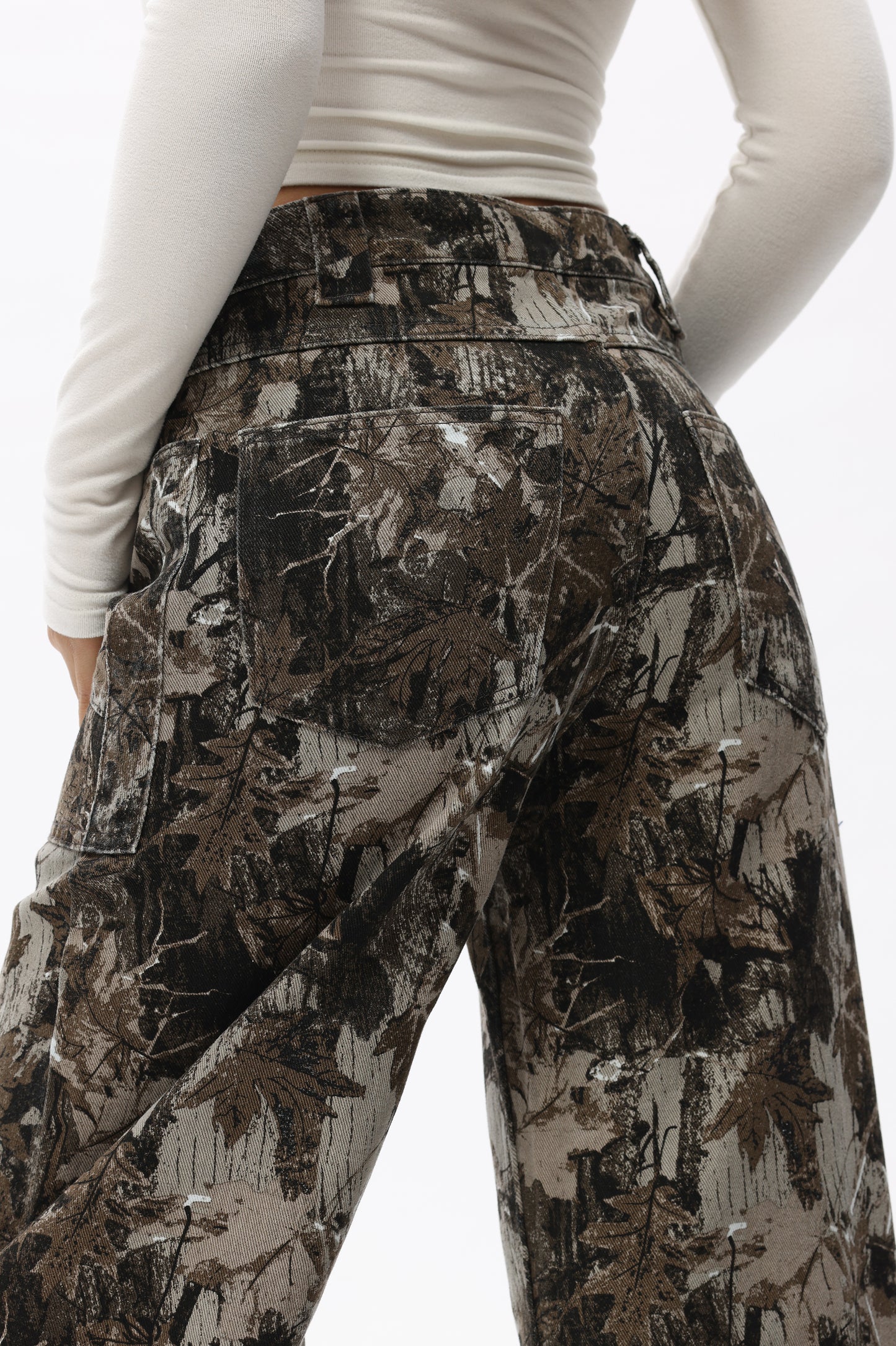 Baggy Bohemia Mid Rise Barrel Print Pants OSOX011