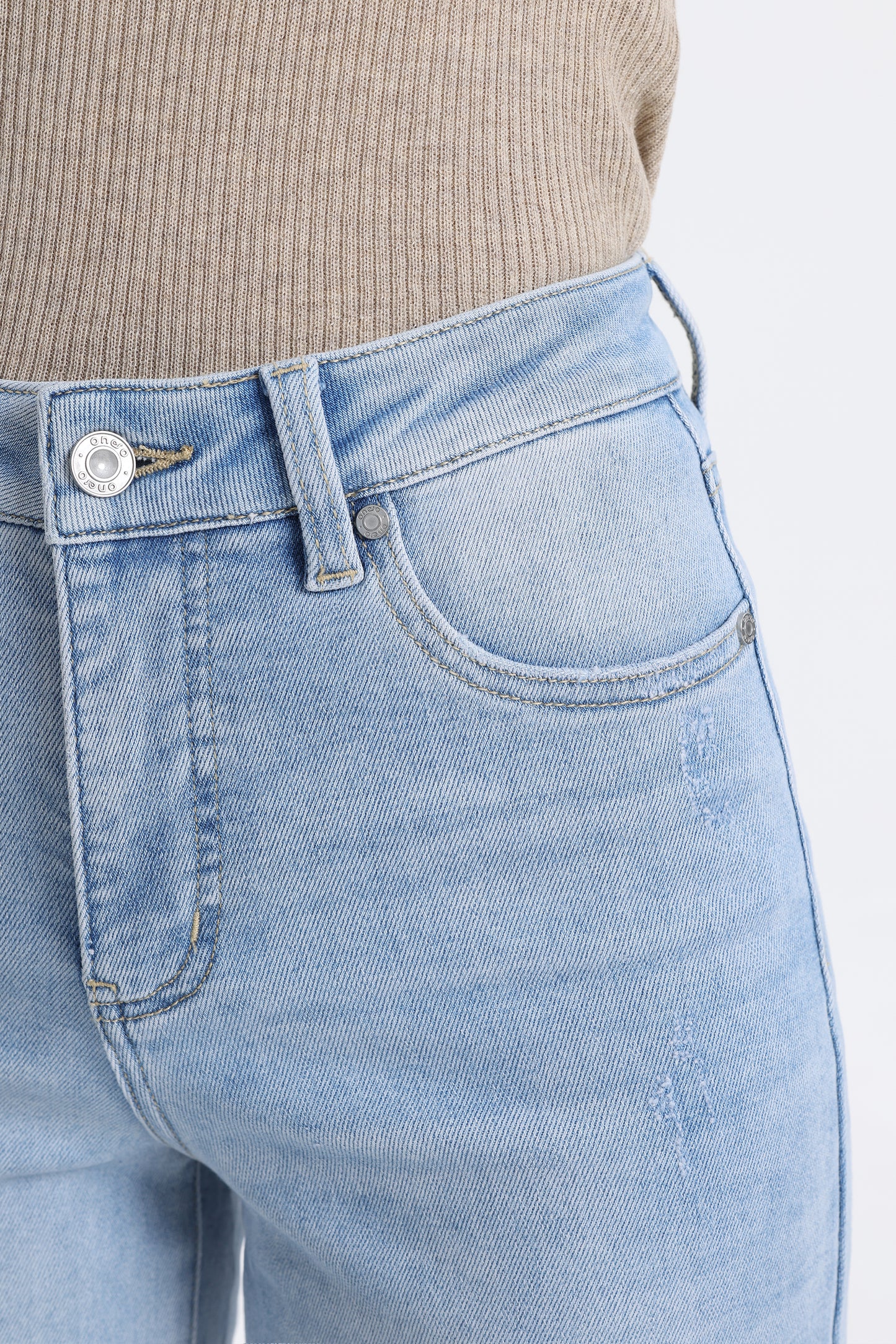 High Rise Wide Leg Denim Jeans - Regular & Petite OSW8099