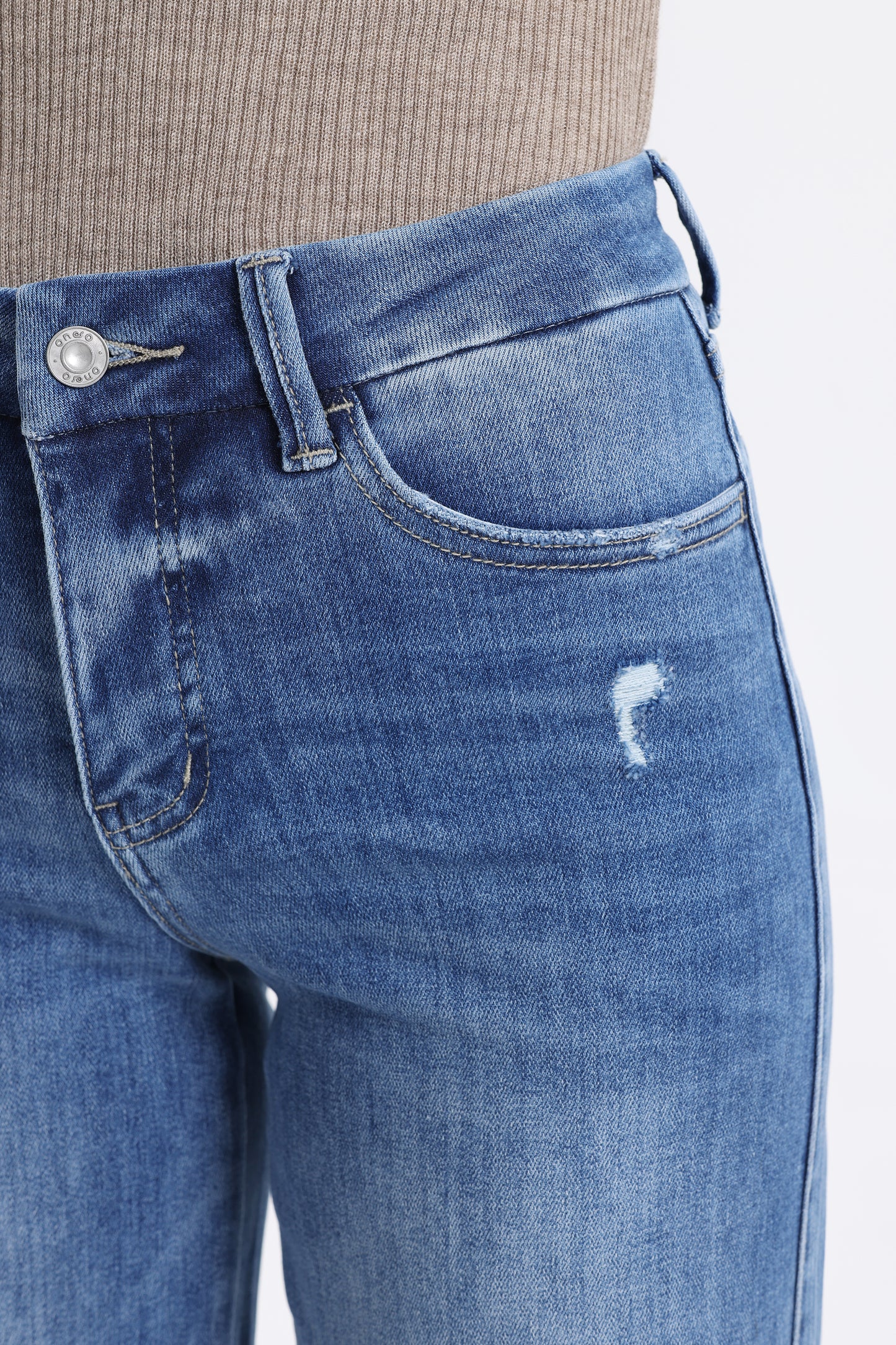 Mid Rise Wide Leg Tall Denim Jeans OSW8019-LT
