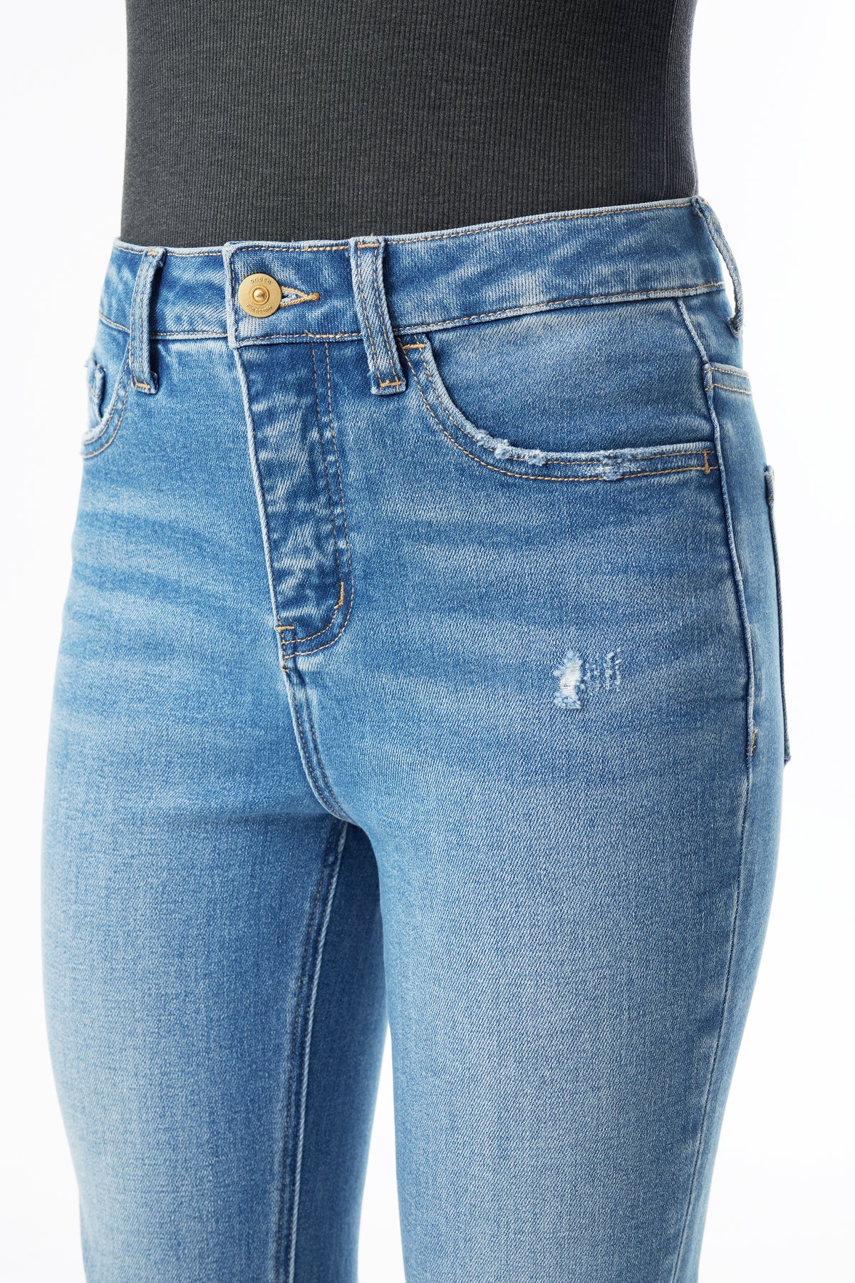 High Rise Straight Cropped Jeans ESFT620517-P