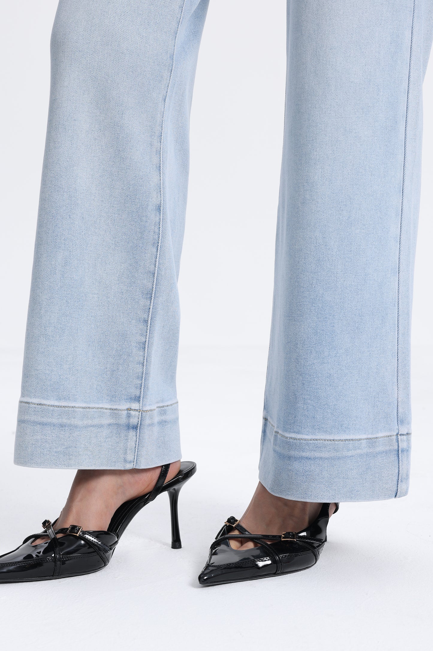 High Rise Wide Leg Denim Jeans - Regular & Petite OSW8099