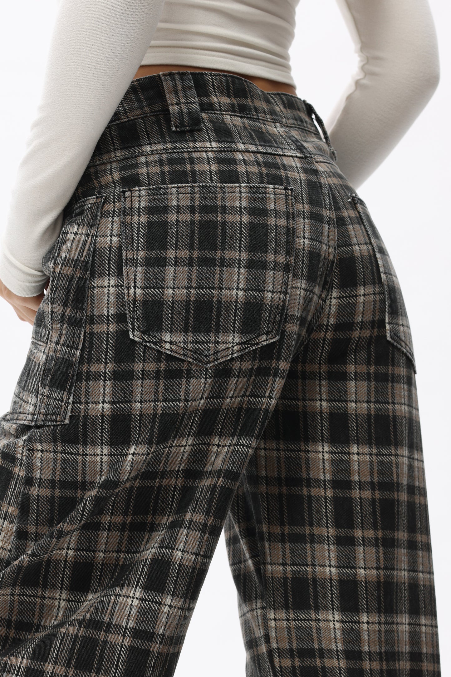 Baggy Bohemia Mid Rise Barrel Print Pants OSOX011