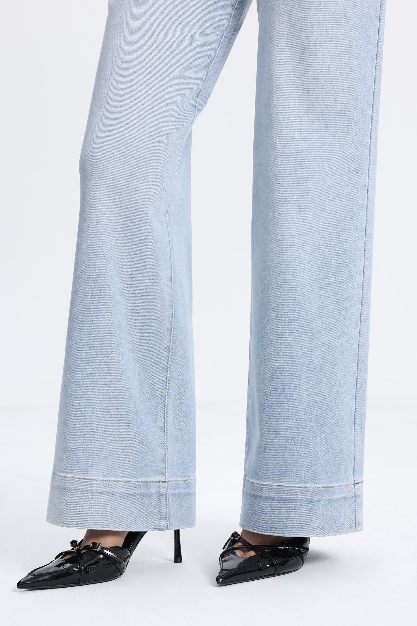 High Rise Wide Leg Denim Jeans - Regular & Petite OSW8099