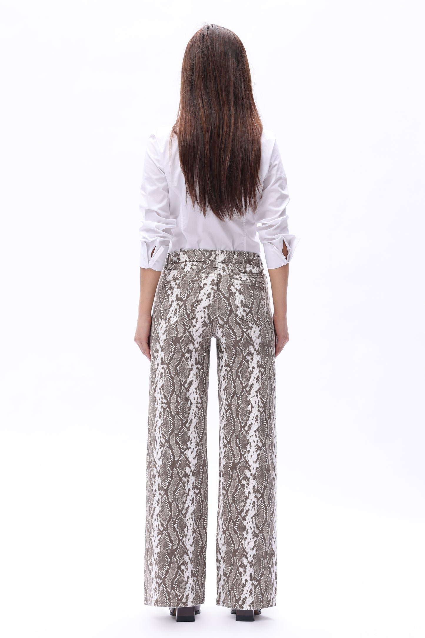 Mid Rise Wide Leg Jeans Raw Hem Vintage Denim OSW8019