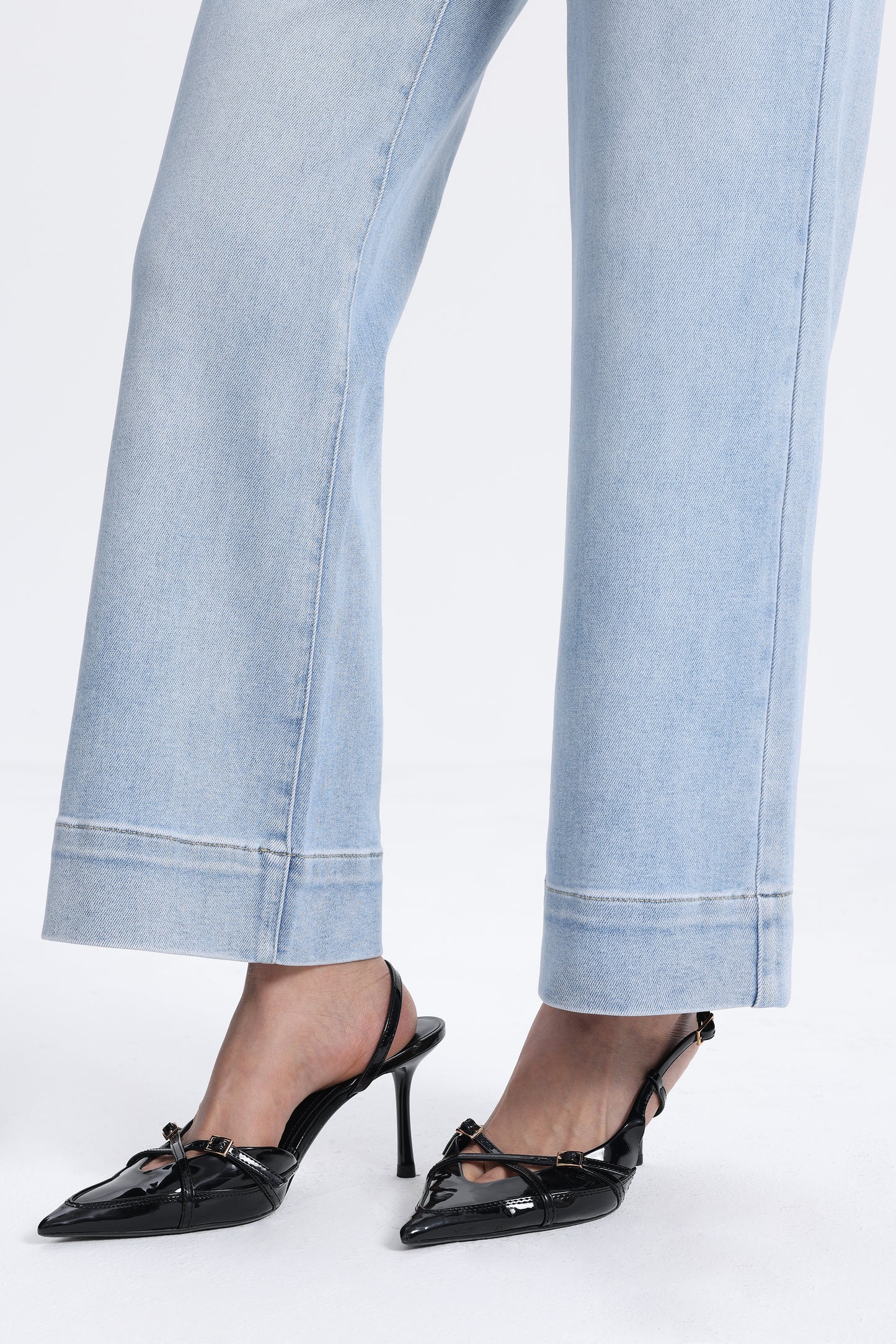 High Rise Wide Leg Denim Jeans - Regular & Petite OSW8099