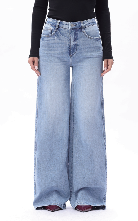 Mid High Rise Flared Wide Leg Tall Jeans ESFW640827