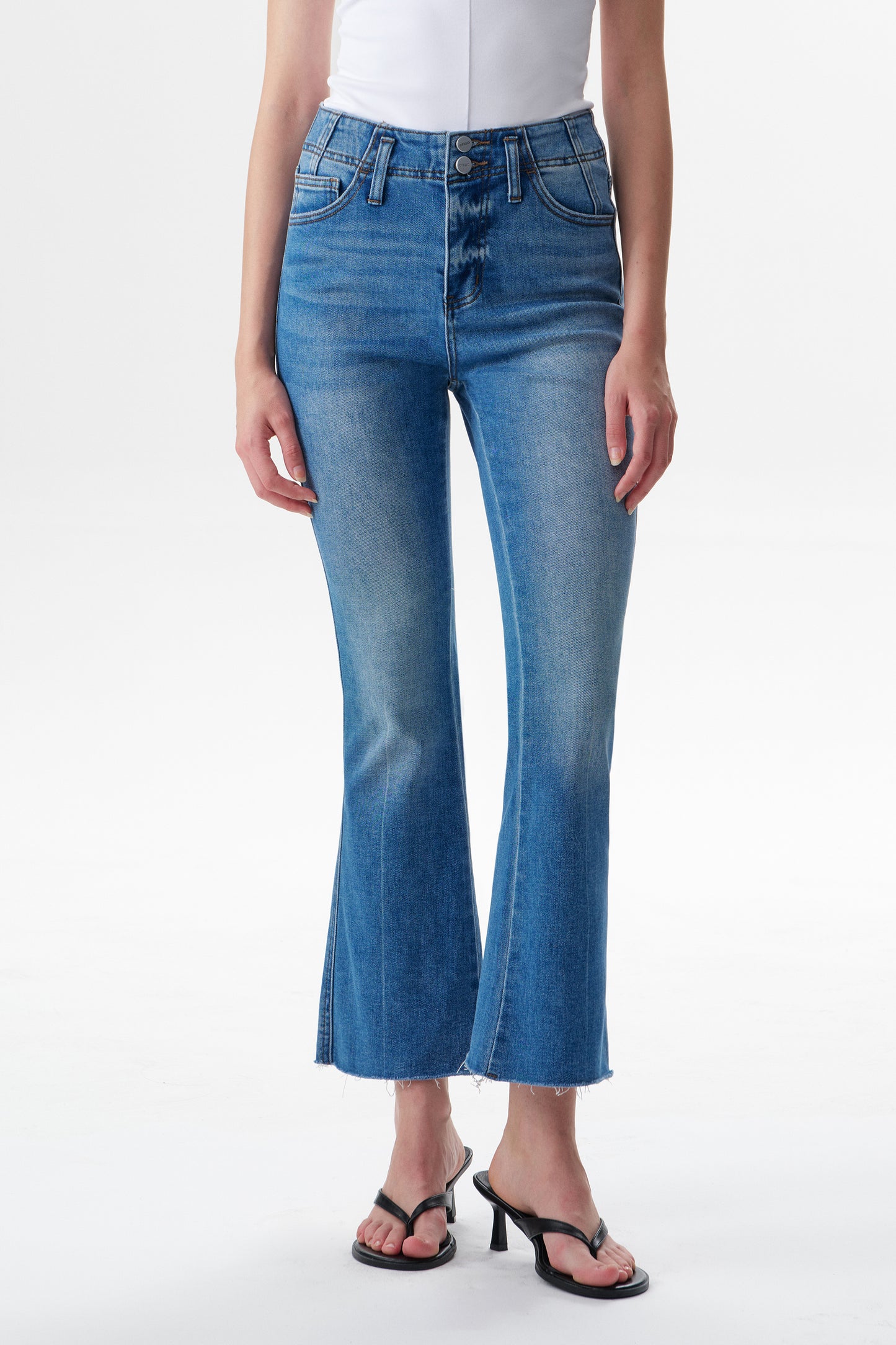 High Rise Bootcut Denim Jeans OSF1147EC