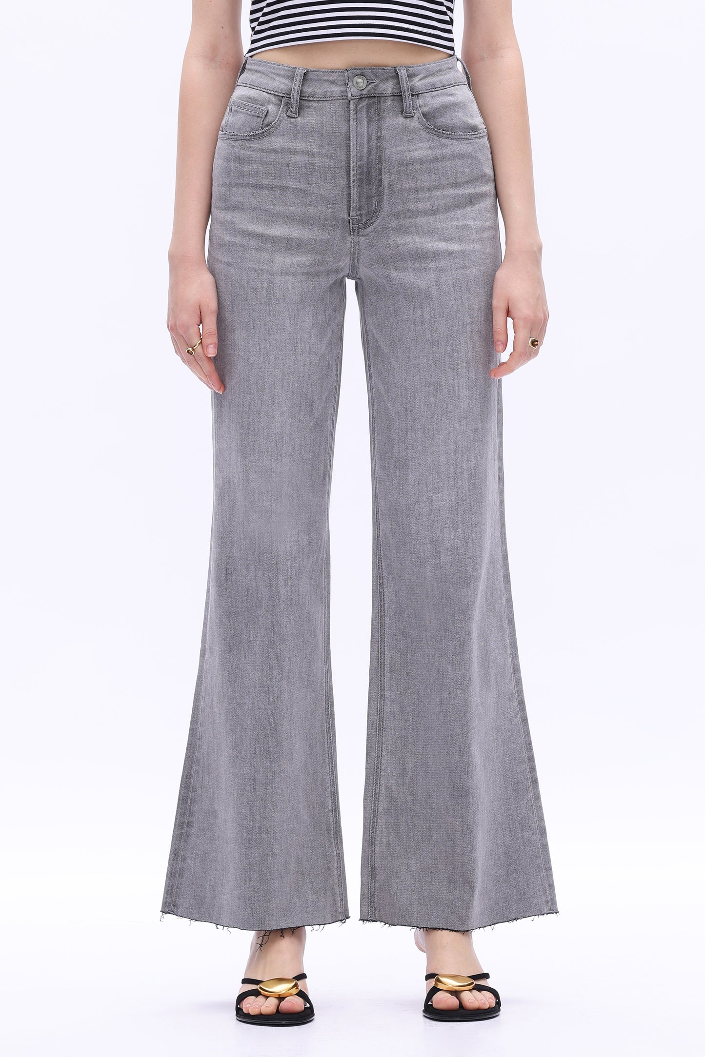 Super High Rise Retro Wide Leg Denim Jeans OSW8101