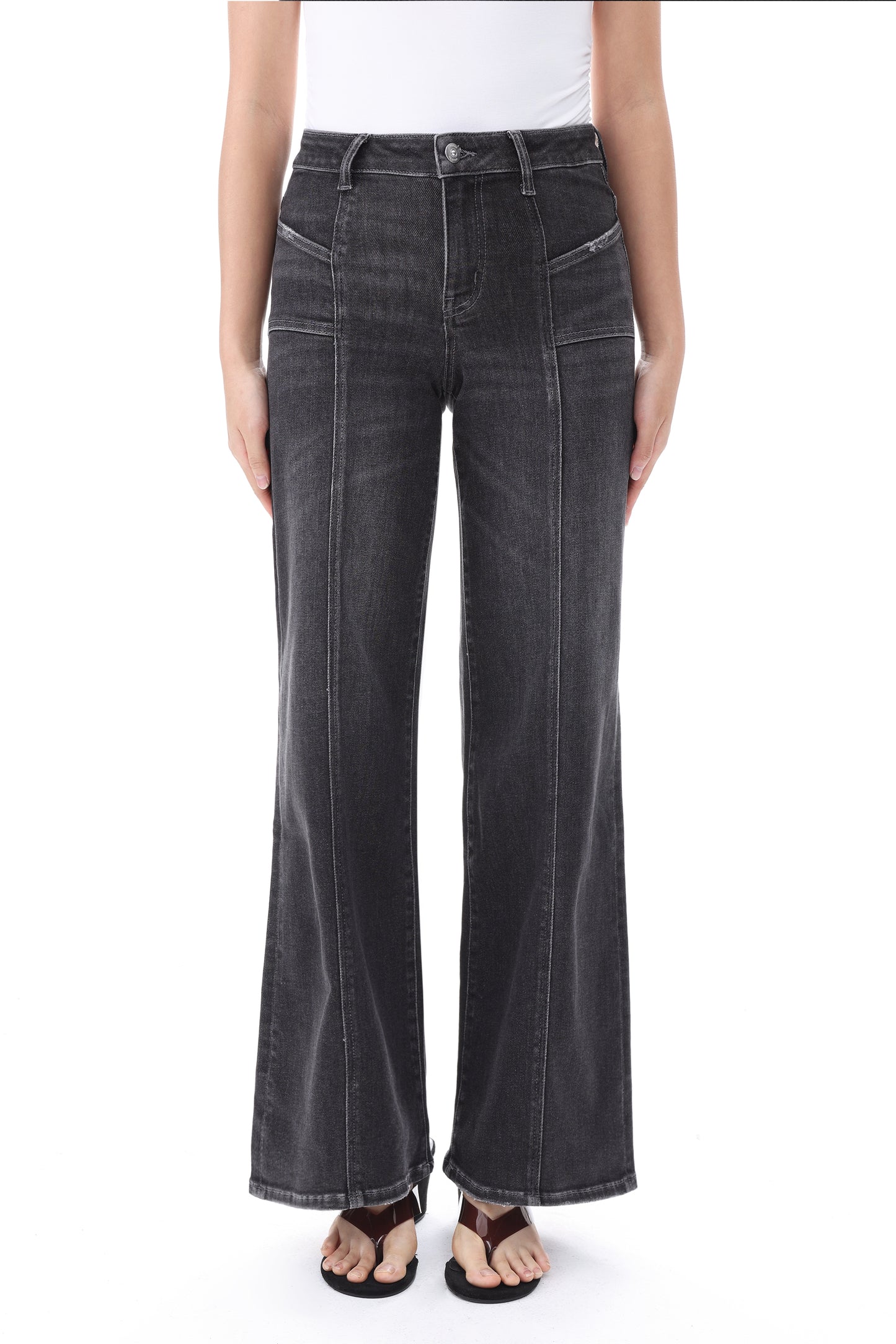 The Luna Low Rise 90‘S Super Flared Wide Leg Full Jeans ESFW630840