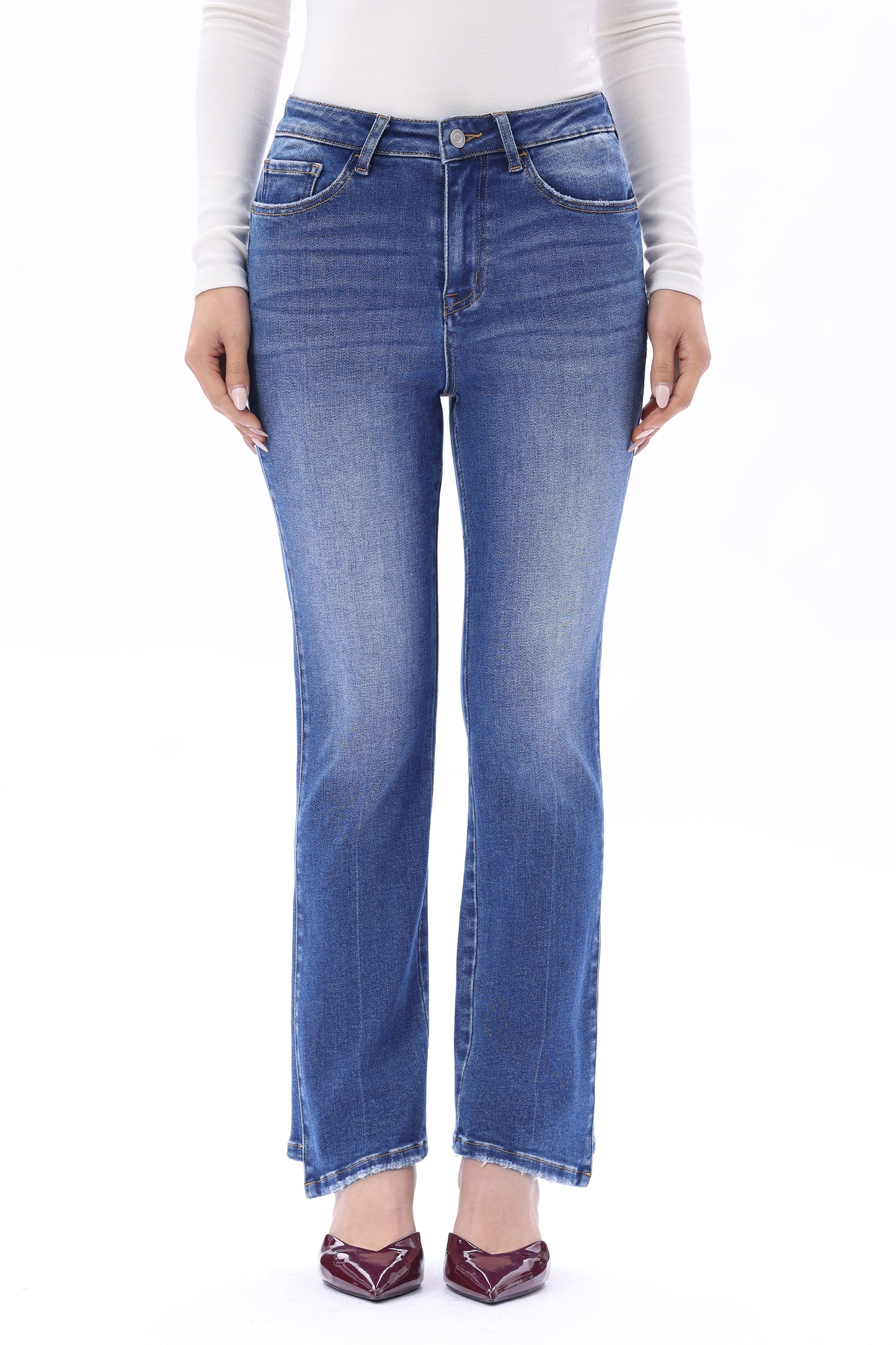 HIGH RISE STRAIGHT CROPPED JEANS ESFT630508
