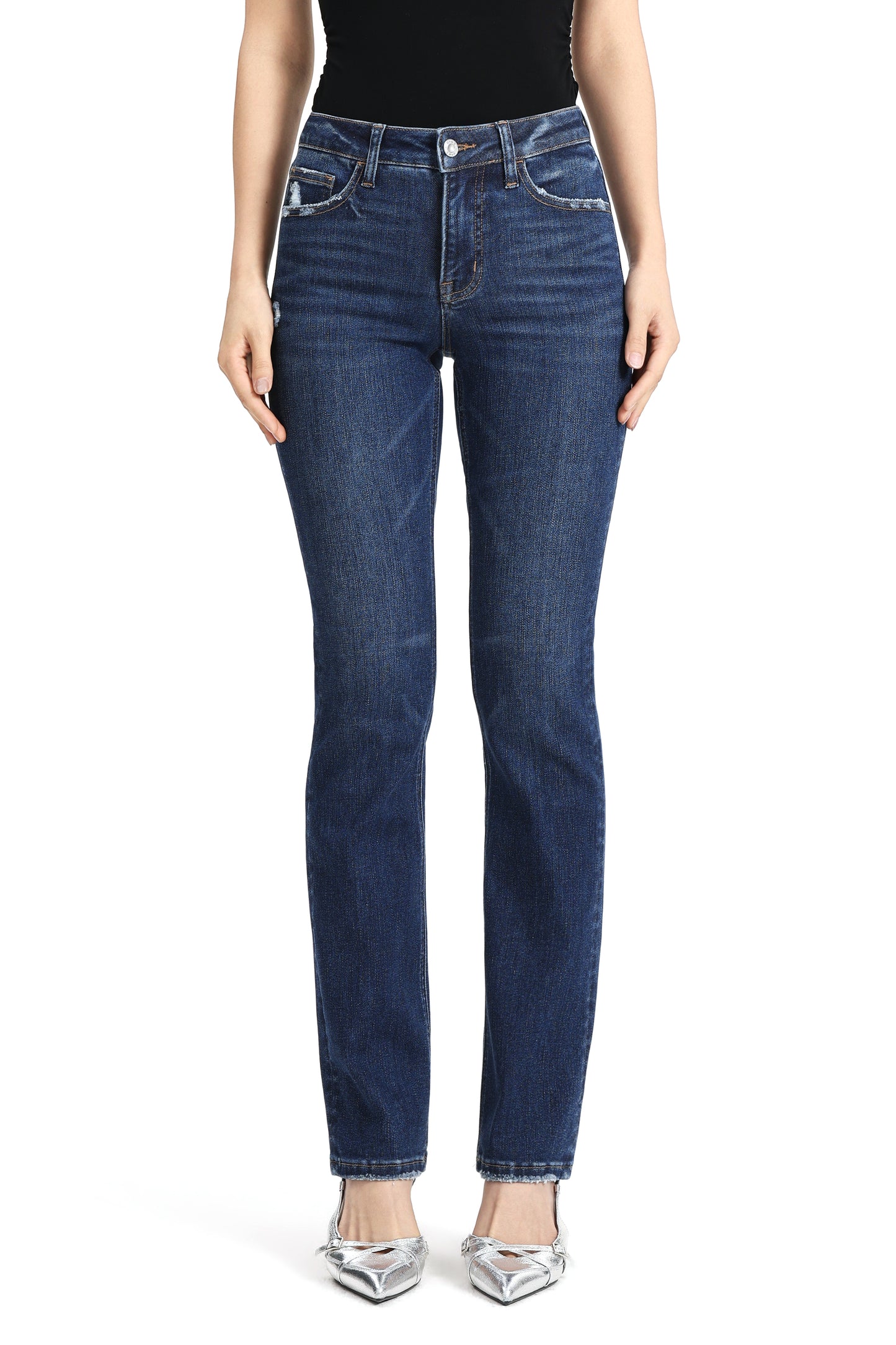 Mid Rise Straight Denim Jeans OSTM5001EC