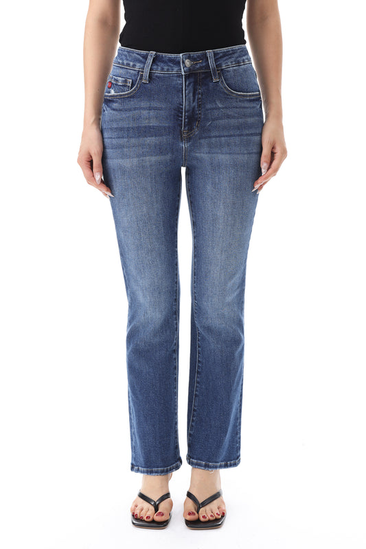 High Rise Bootcut Ankle Jeans ESFF640109