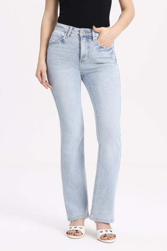 High Rise Bootcut Denim Jeans OSF1143EC