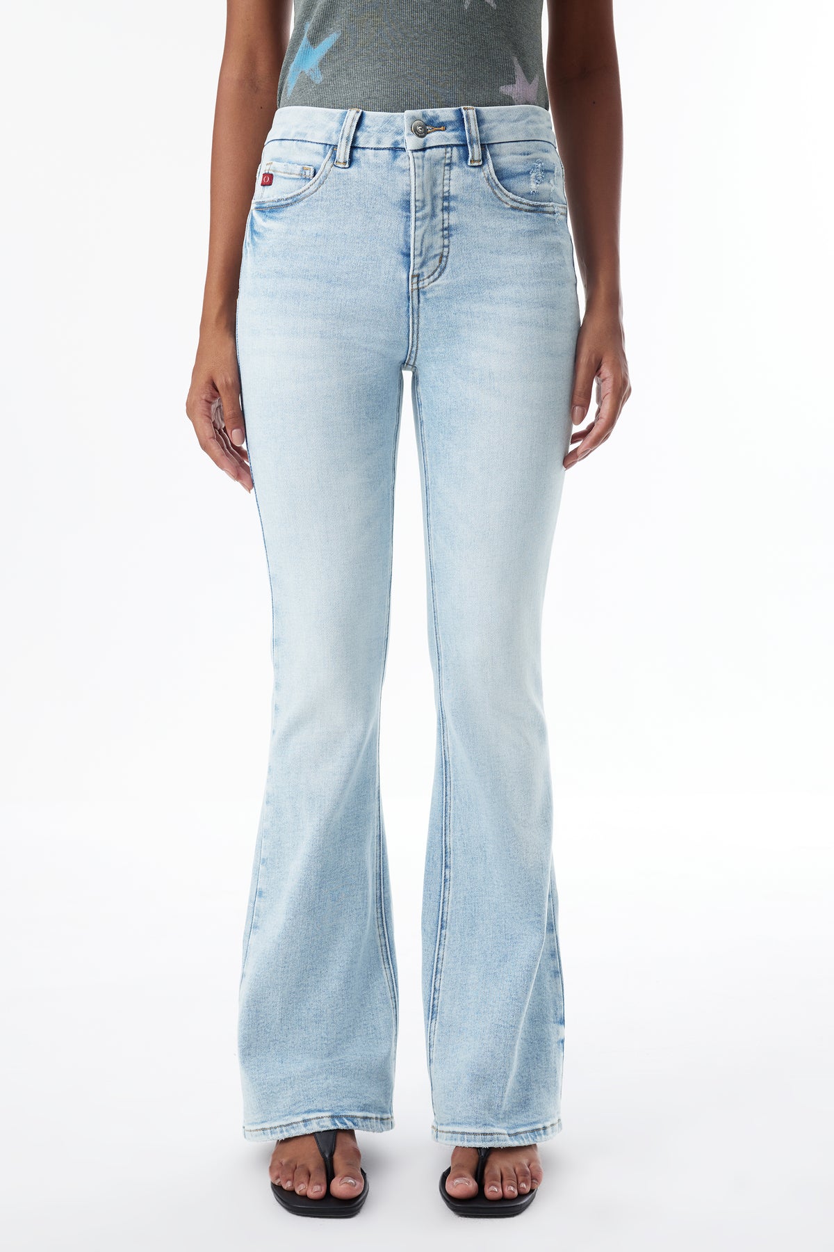 Plus Size High Rise Bootcut Full Jeans ESFF620101-P
