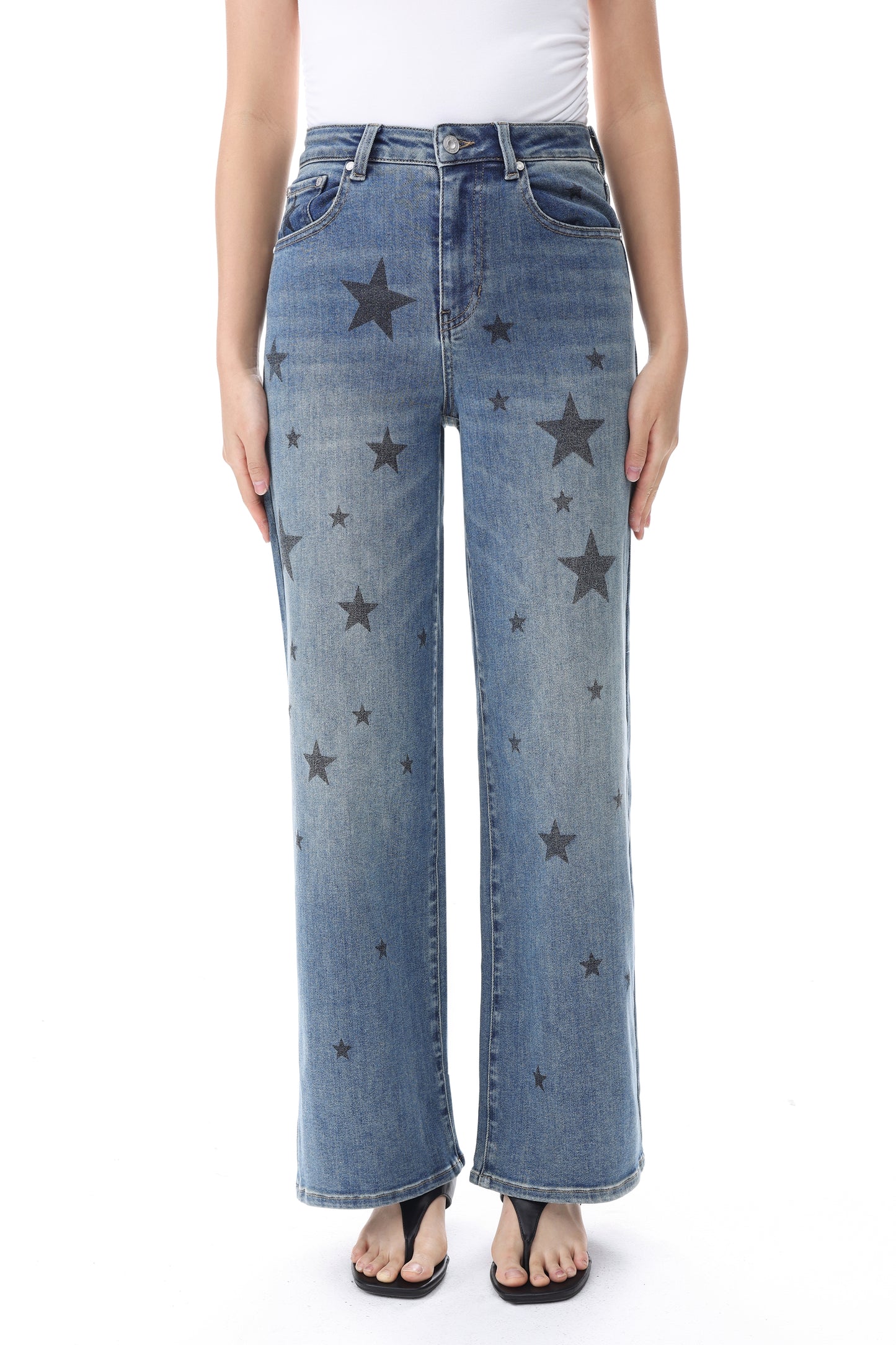 HIGH RISE WIDE LEG FULL JEANS ESFW640838