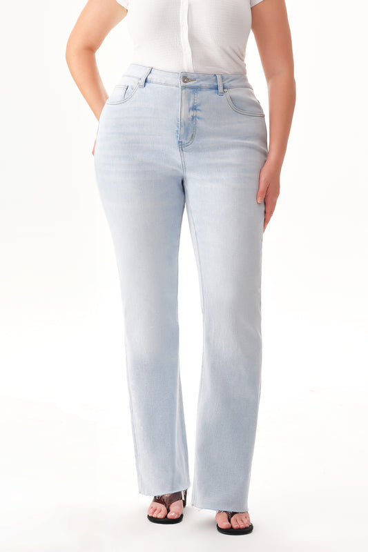 Plus Size High Rise Bootcut Denim Jeans OSF1149-P